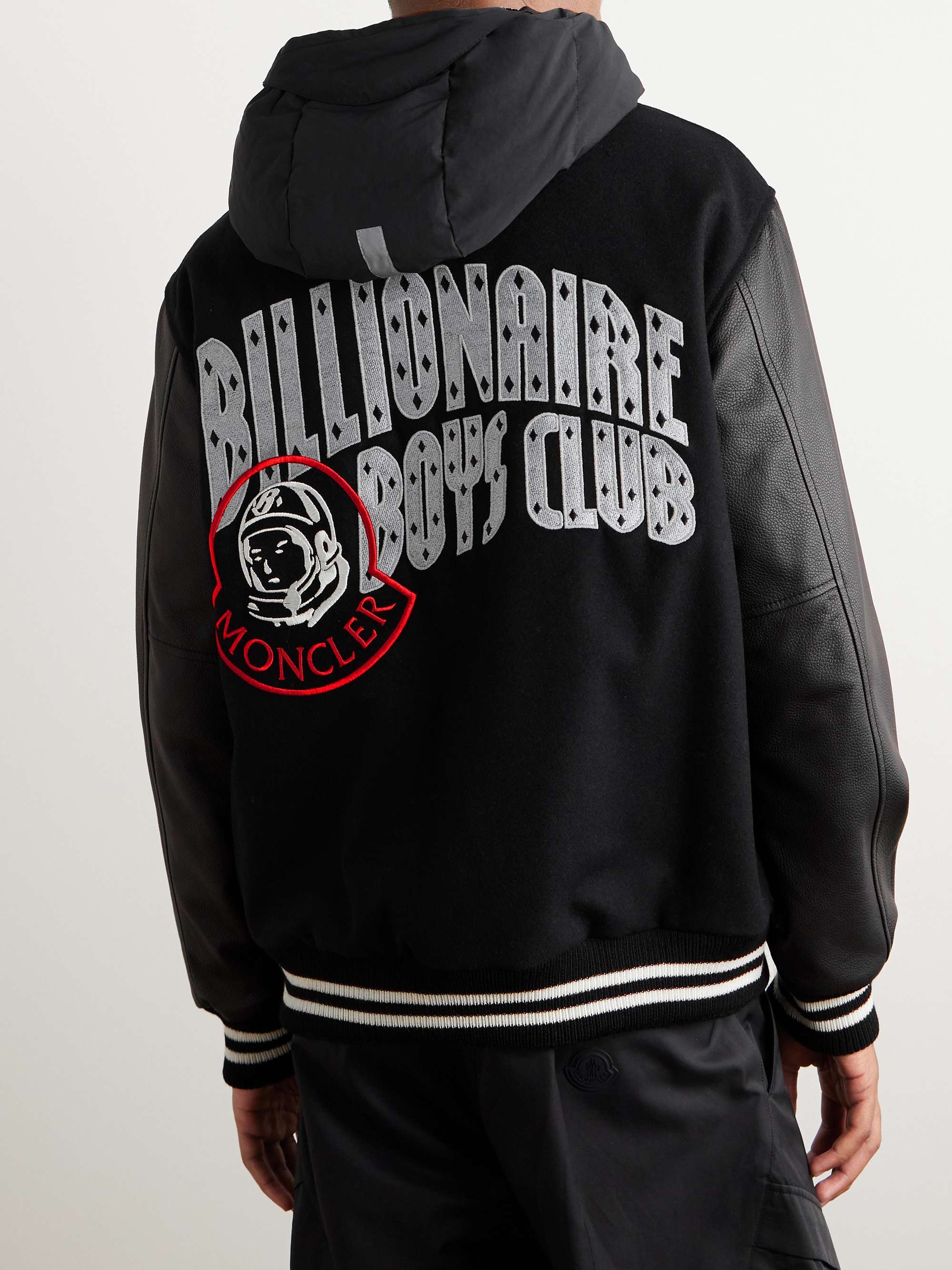 MONCLER GENIUS + Billionare Boys Club Leather-Trimmed Logo-Appliquéd ...