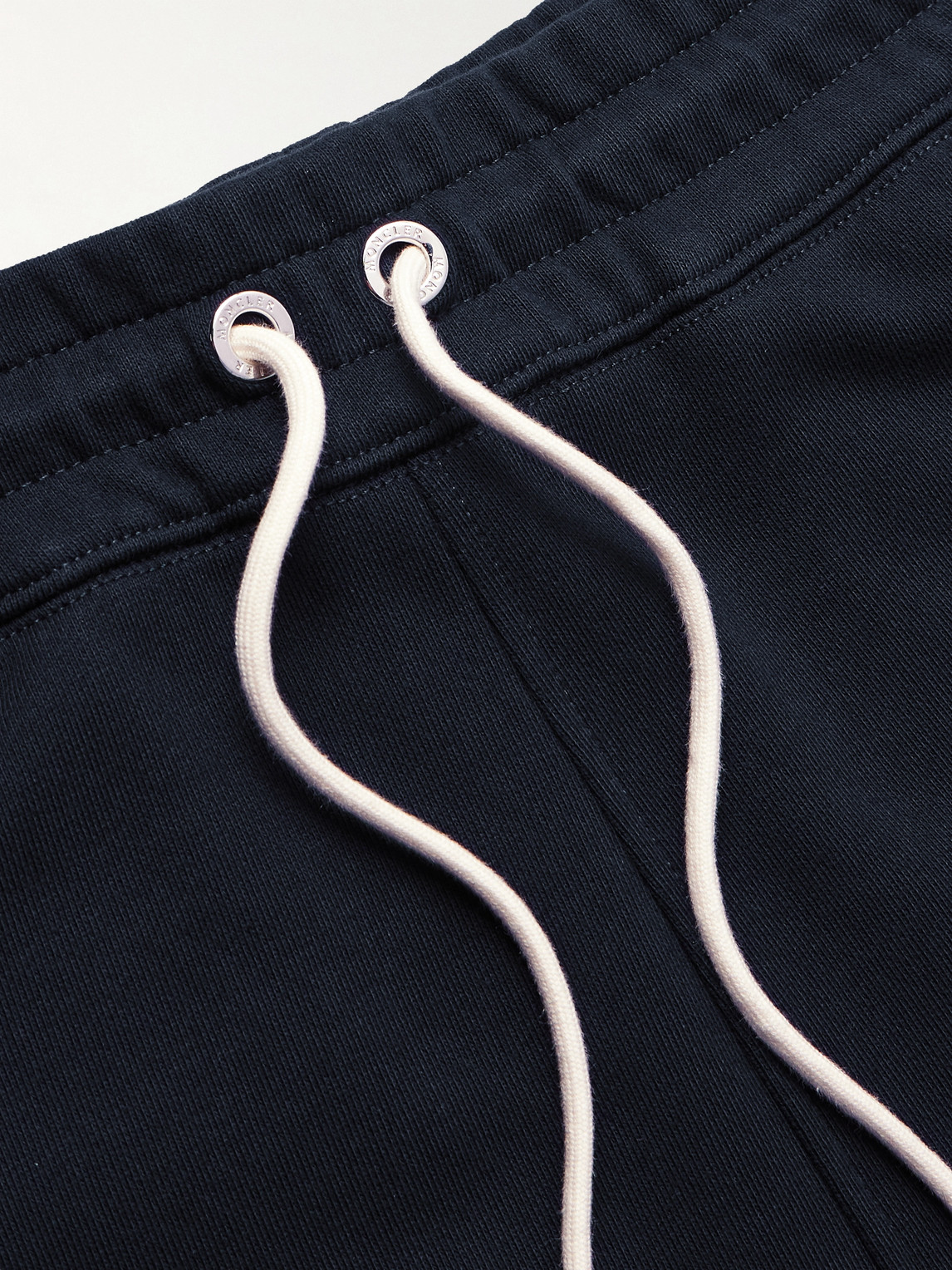 Moncler Genius Billionaire Boys Club Straight-leg Shell-trimmed Cotton-jersey Sweatpants In Blue