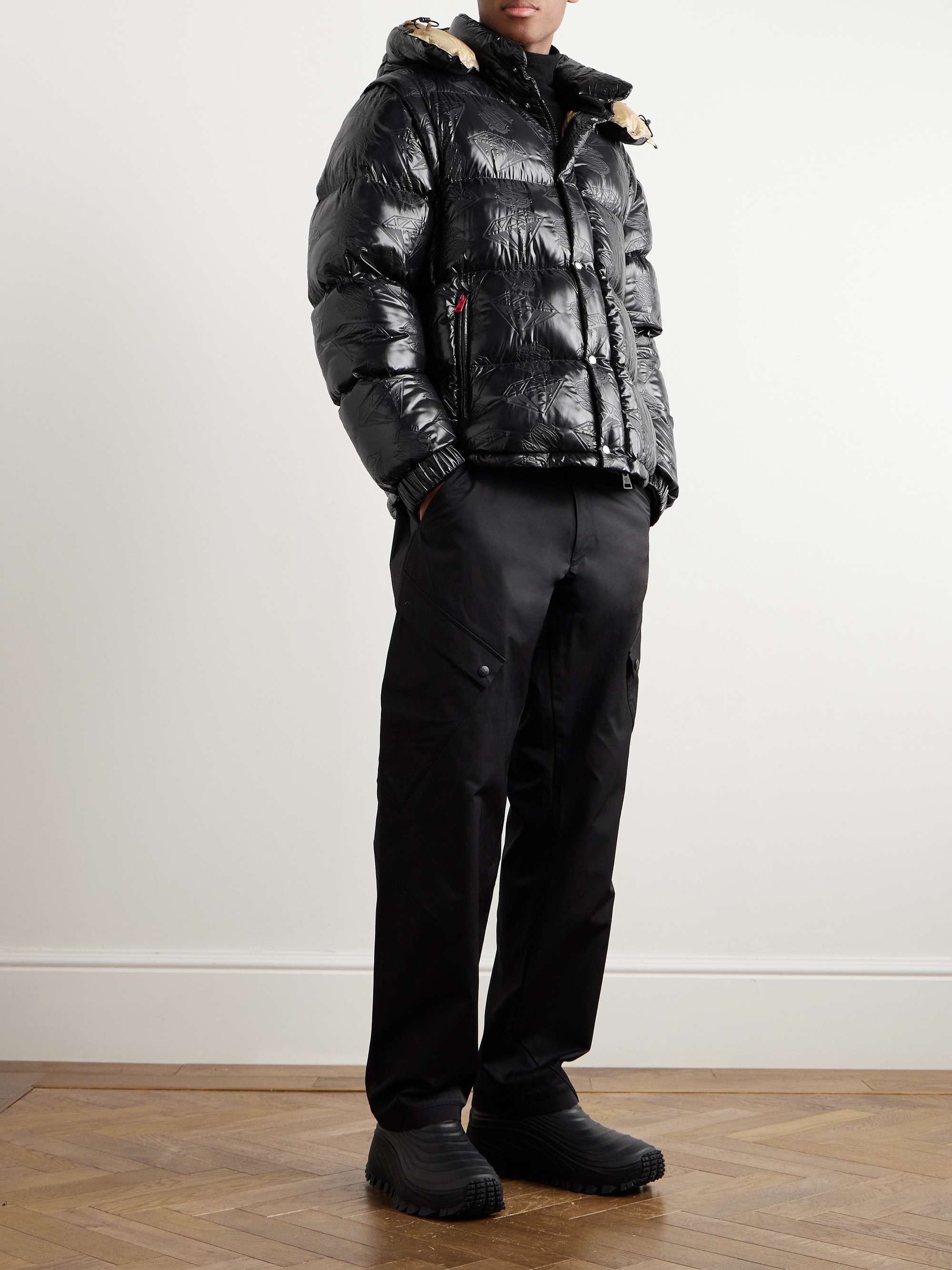 Louis Vuitton Monogram-embossed Quilted Shell Jacket in Black for Men