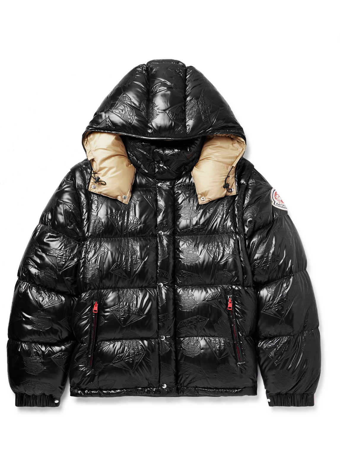 Moncler Genius Kids' Billionare Boys Club Convertible Quilted Shell Down Jacket In Black