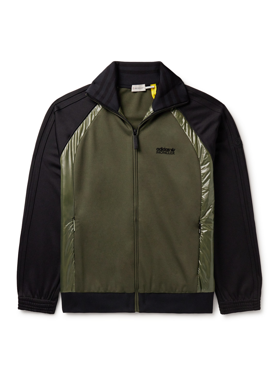 Moncler Genius Zip-up Cardigan In Black,green