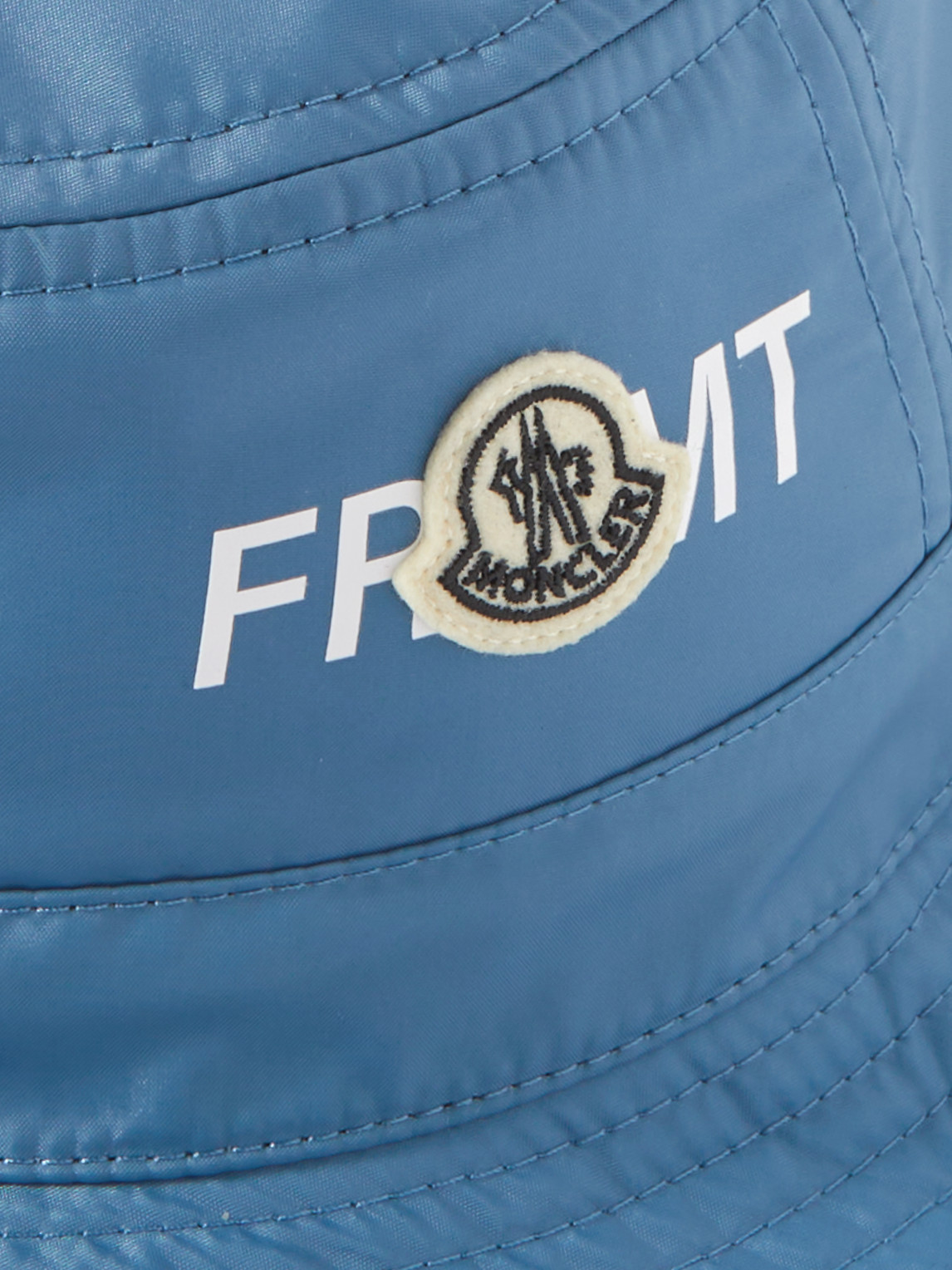 Shop Moncler Genius 7 Moncler Frgmt Hiroshi Fujiwara Logo-appliquéd Shell Bucket Hat In Blue