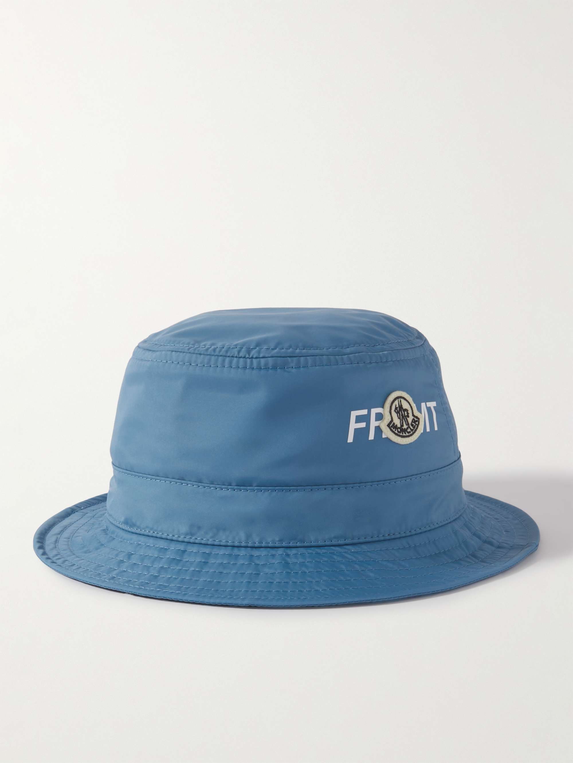 7 Moncler FRGMT Hiroshi Fujiwara Logo-Appliquéd Shell Bucket Hat