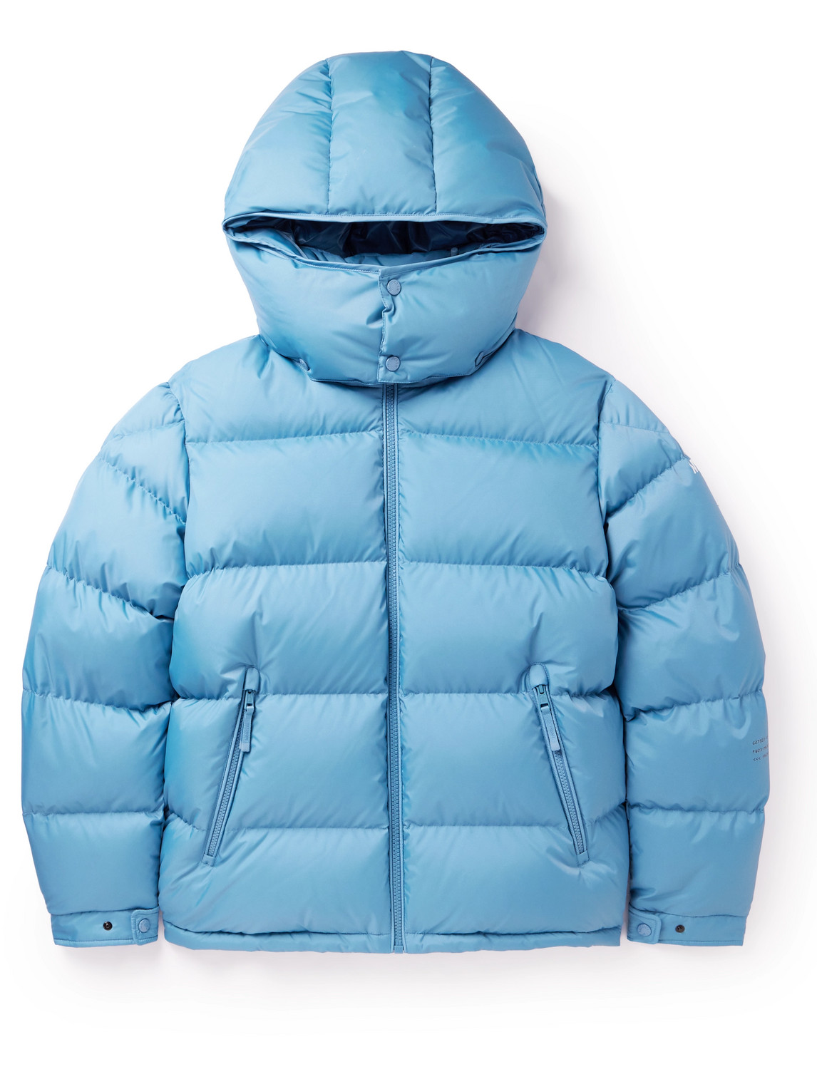 Moncler Genius 7 Moncler Frgmt Hiroshi Fujiwara Quilted Shell Hooded Down Jacket In Blue