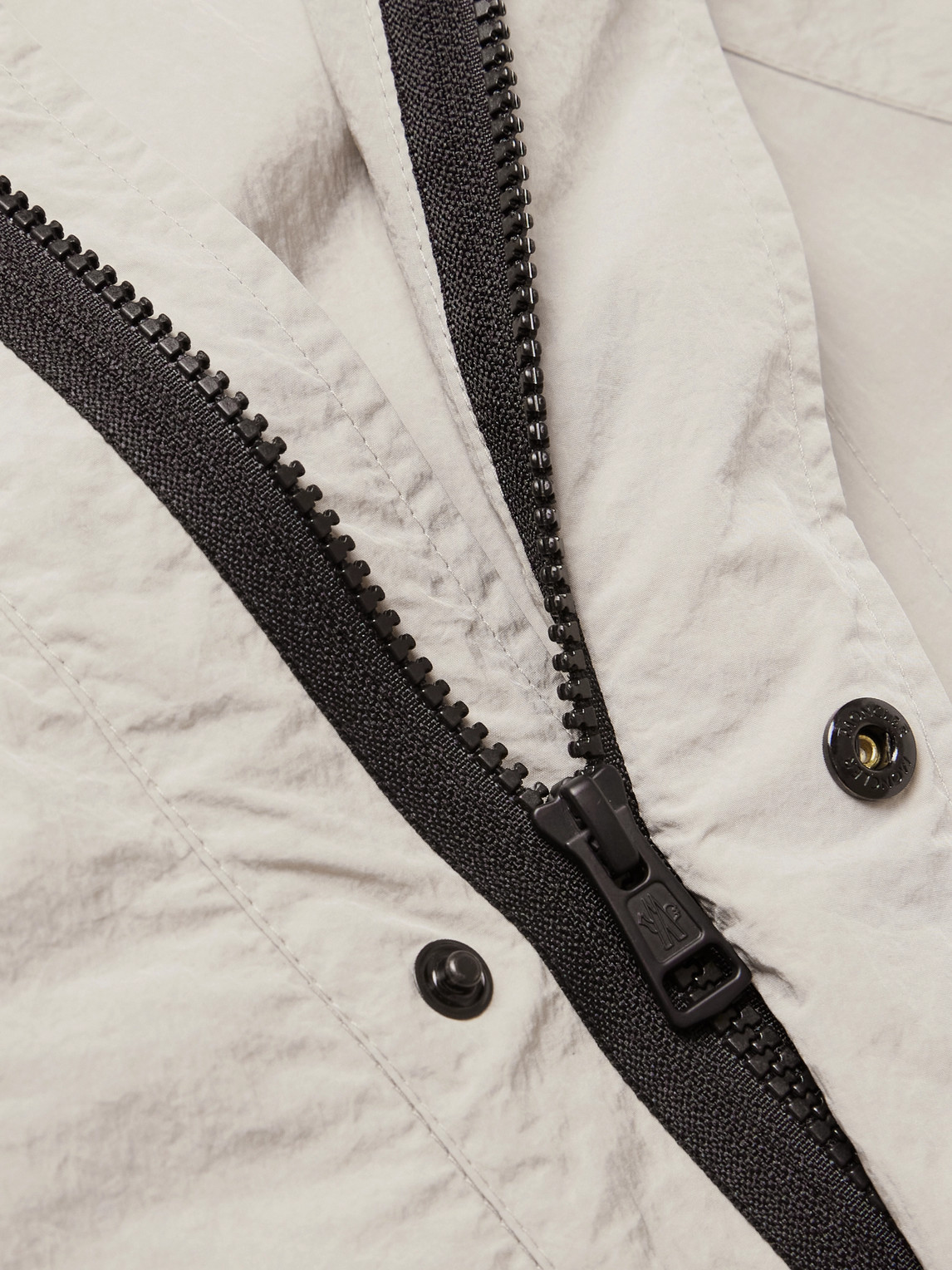 Moncler Genius 7 Moncler Frgmt Hiroshi Fujiwara Crinkled-shell Hooded Jacket In Neutrals