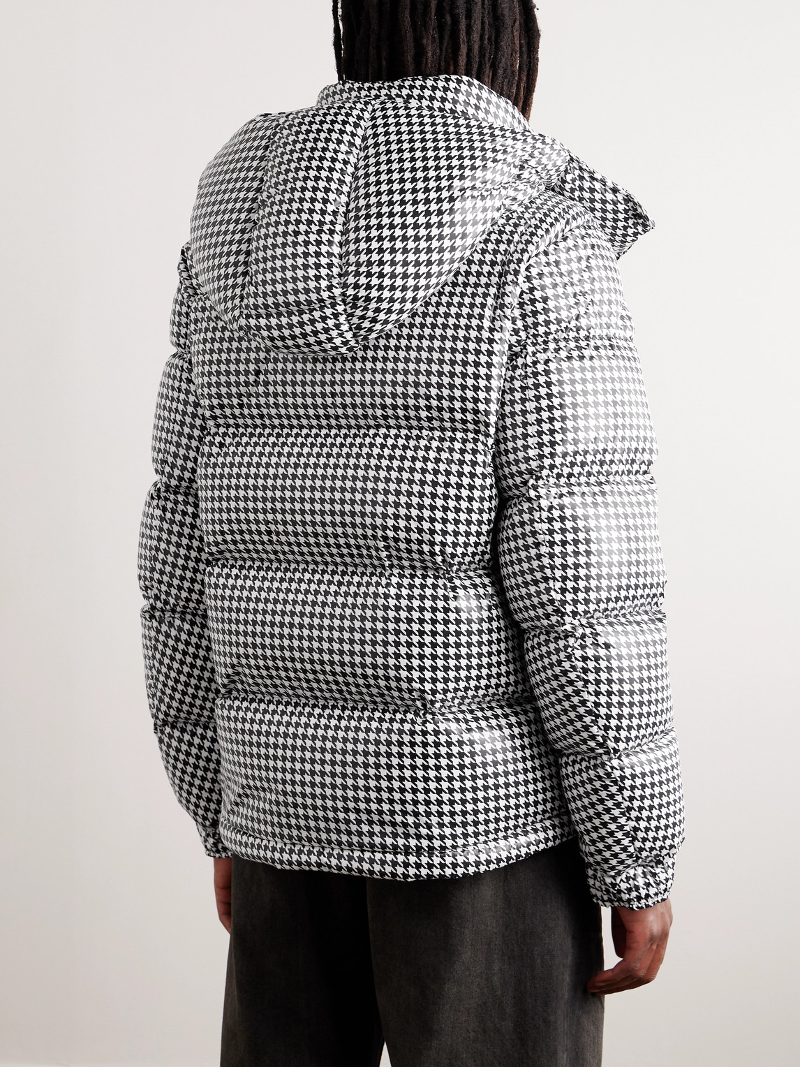 Moncler Genius 7 Moncler Frgmt Hiroshi Fujiwara Black & White Socotrine Down Jacket In Black