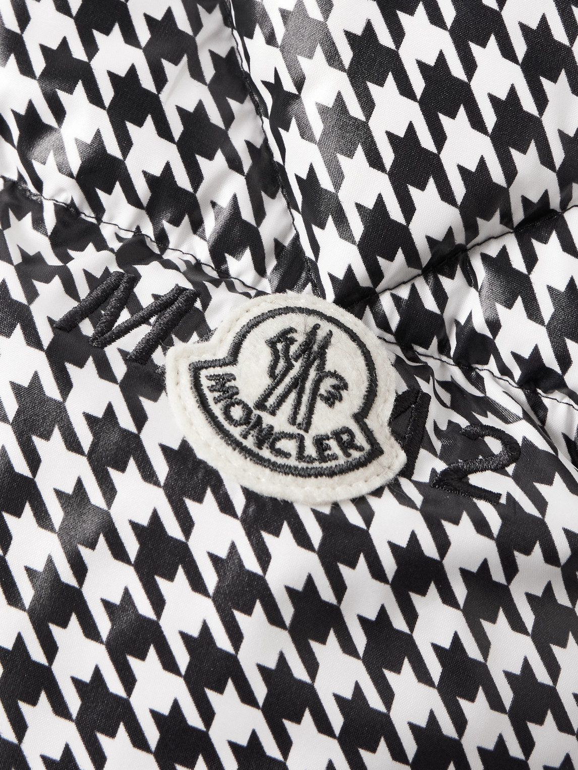Moncler Genius 7 Moncler Frgmt Hiroshi Fujiwara Black & White Socotrine Down Jacket In Black