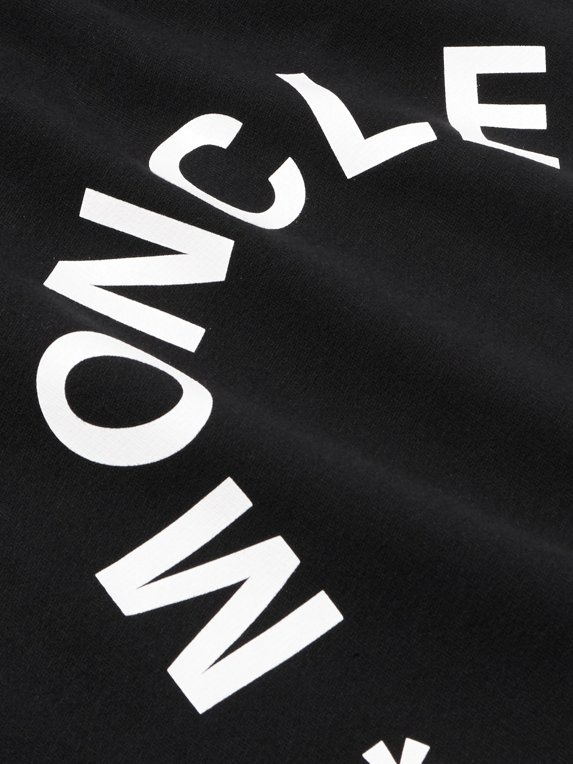 Shop Moncler Genius 7 Moncler Frgmt Hiroshi Fujiwara Logo-print Cotton-jersey Hoodie In Black