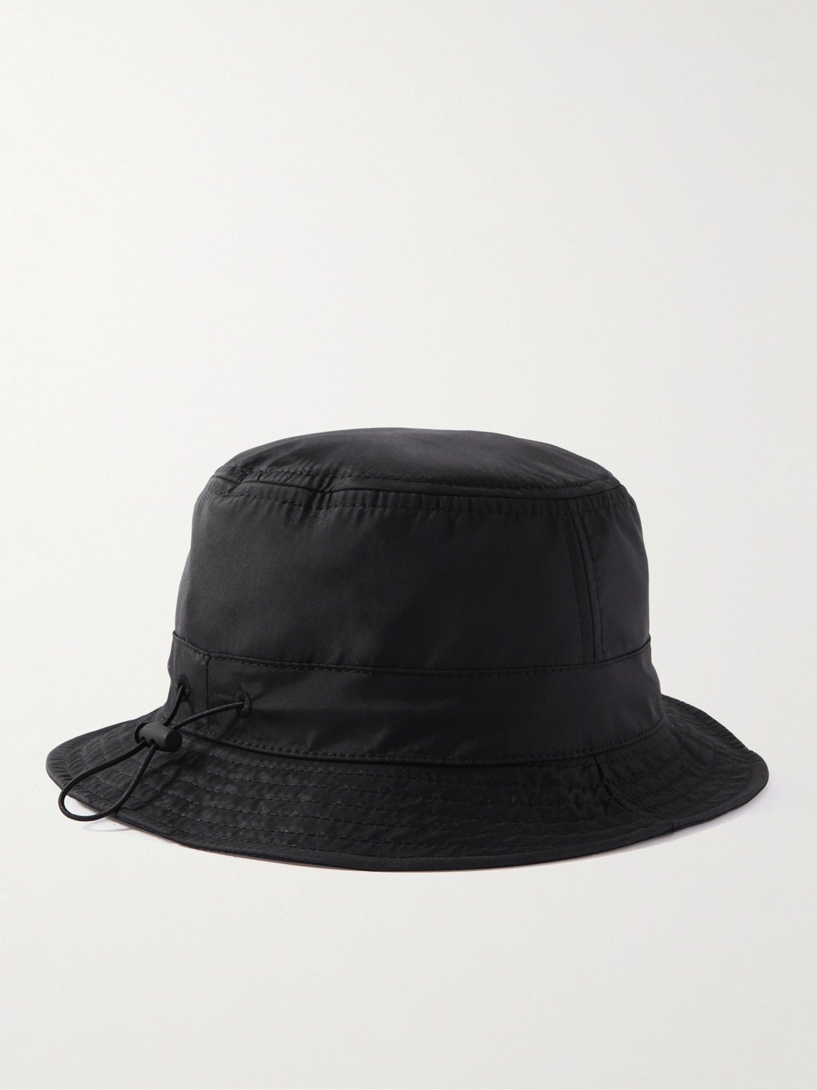 Shop Moncler Genius 7 Moncler Frgmt Hiroshi Fujiwara Logo-appliquéd Shell Bucket Hat In Black