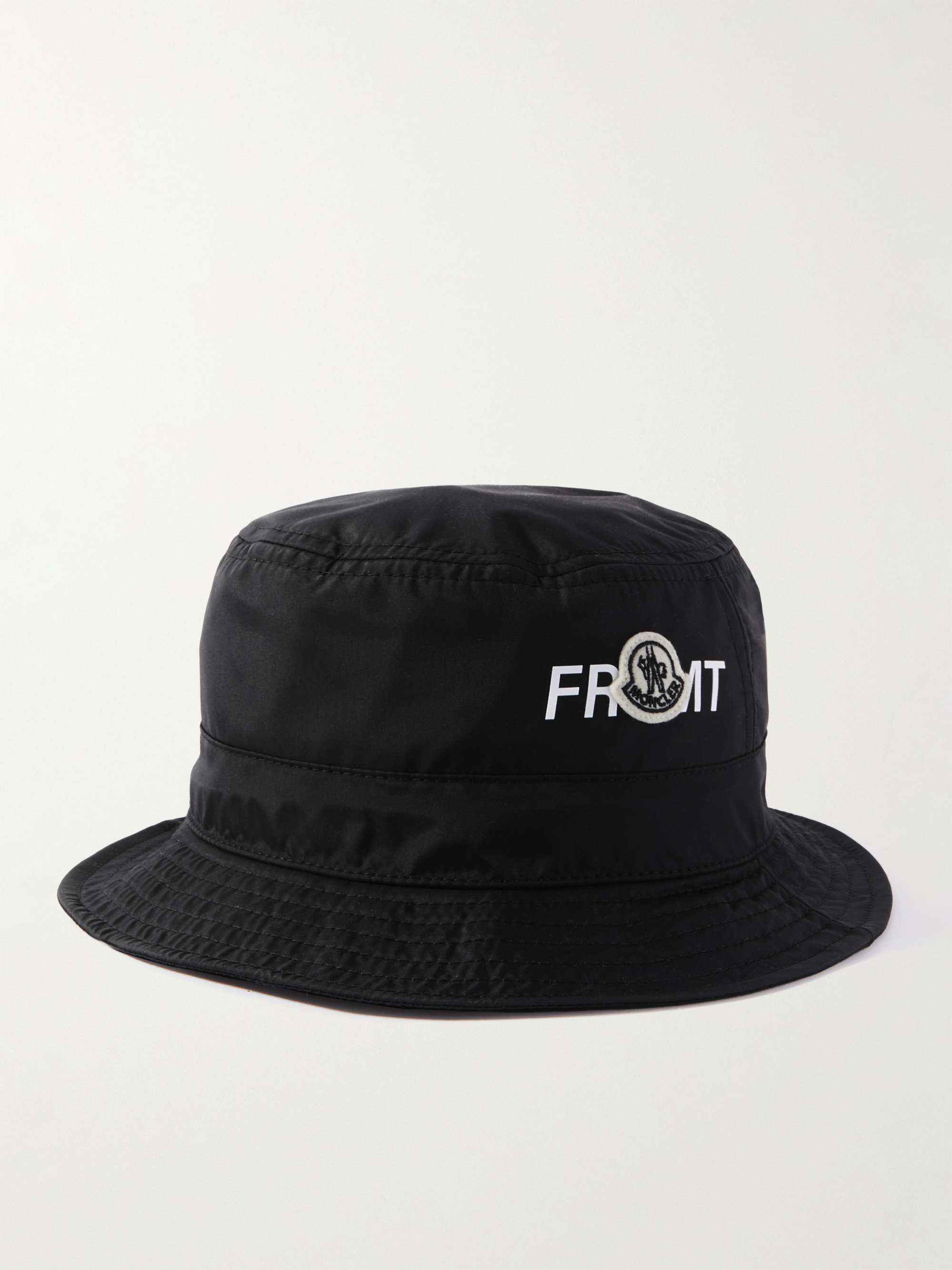 7 Moncler FRGMT Hiroshi Fujiwara Logo-Appliquéd Shell Bucket Hat