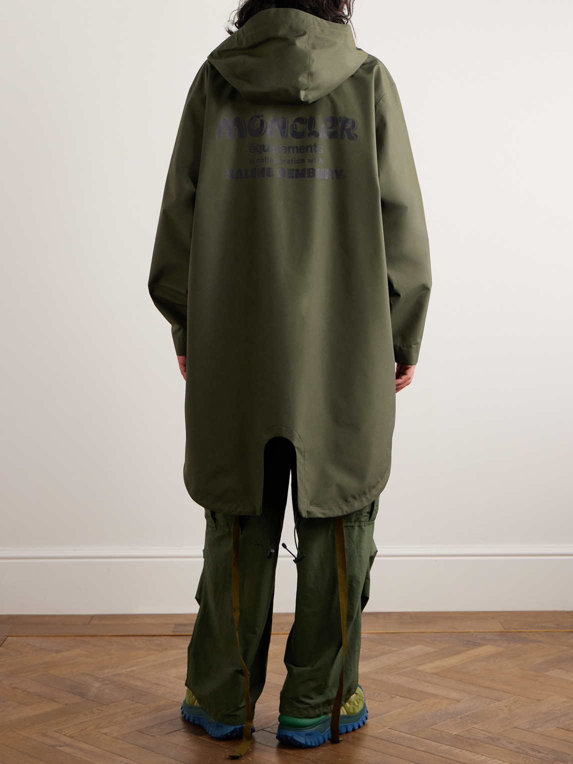 Shop Moncler Genius Salehe Bembury Menger Oversized 2l Gore-tex Infinium™ Hooded Parka In Green