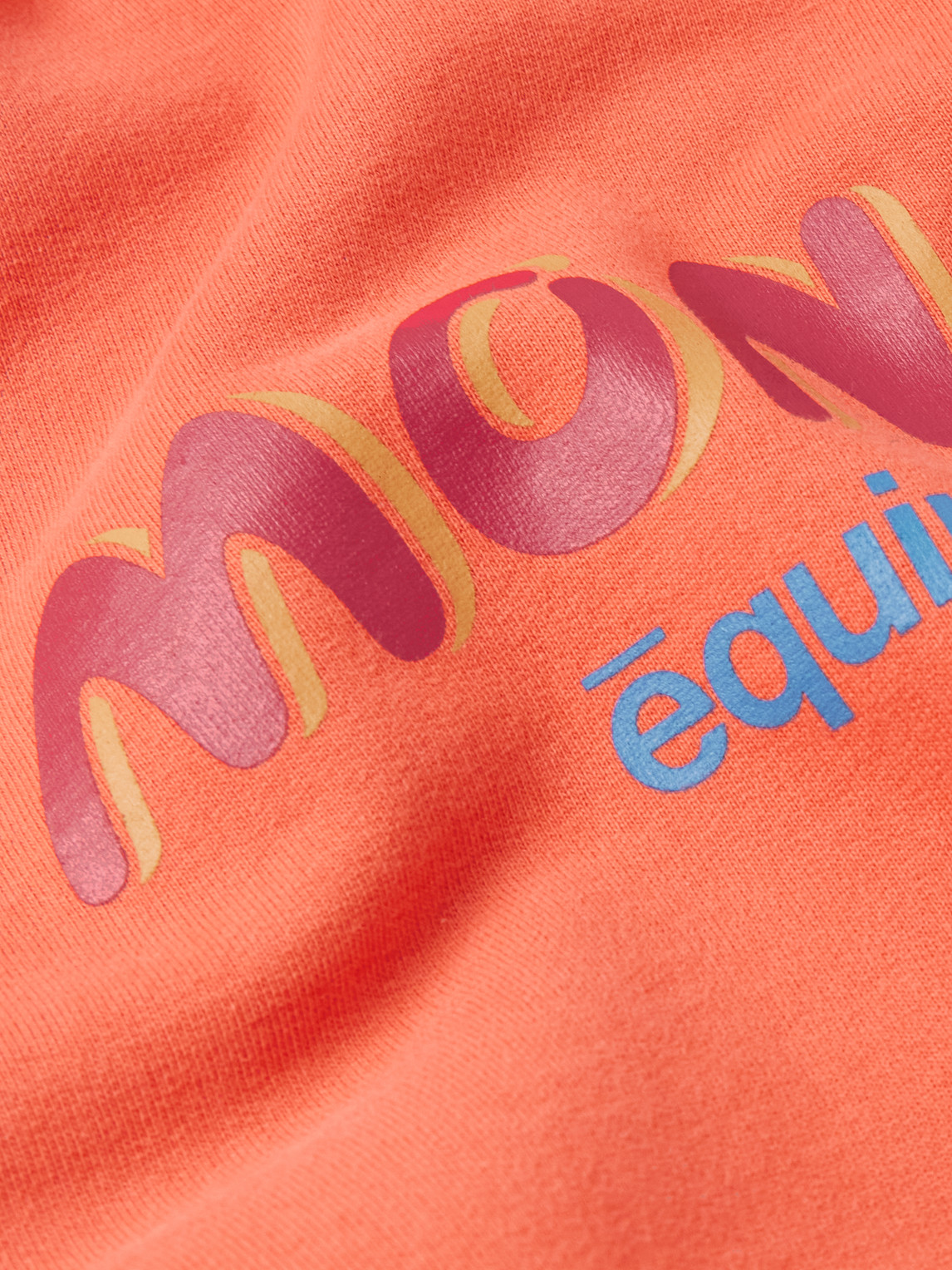 Shop Moncler Genius Salehe Bembury Oversized Logo-print Cotton-jersey Hoodie In Orange