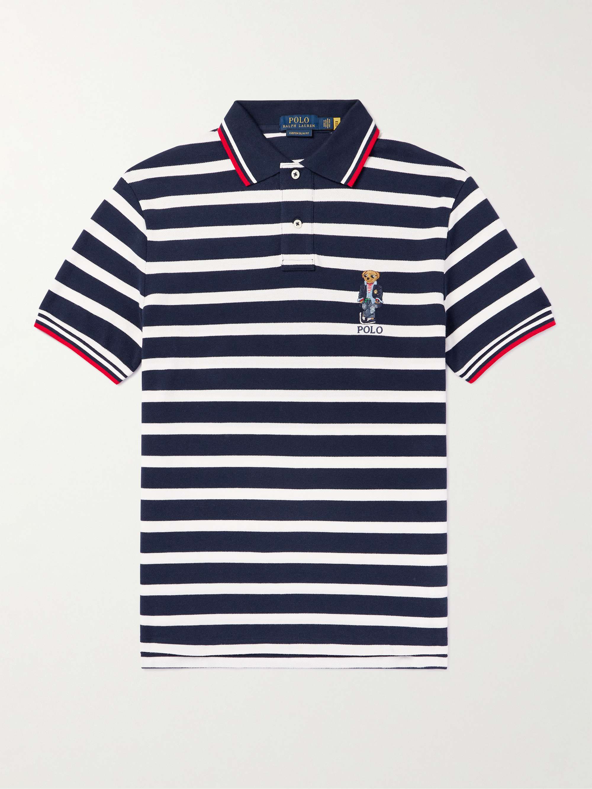POLO RALPH LAUREN Striped Cotton-Piqué Polo Shirt for Men