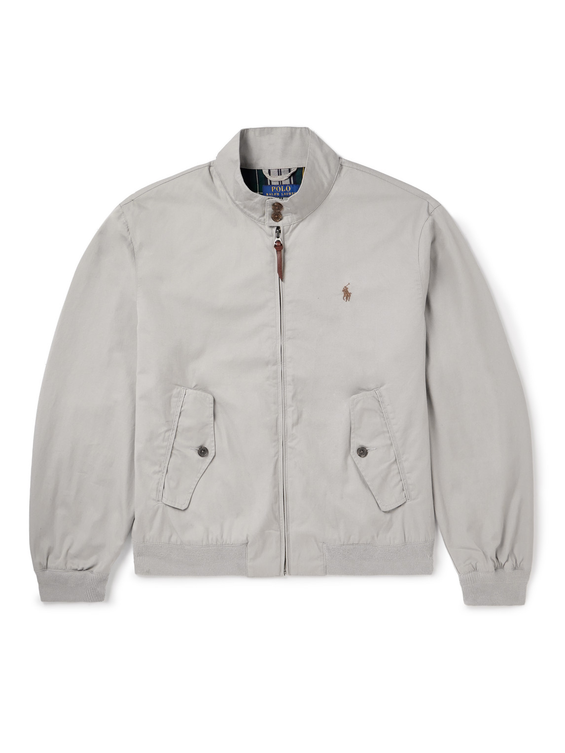 Polo Ralph Lauren Cotton Bomber Jacket In Grey | ModeSens