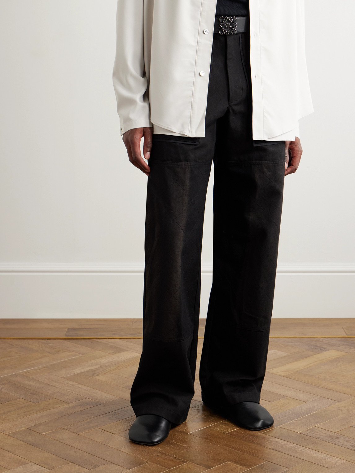 Loewe Toy Collapsible-Heel Leather Slippers - Men