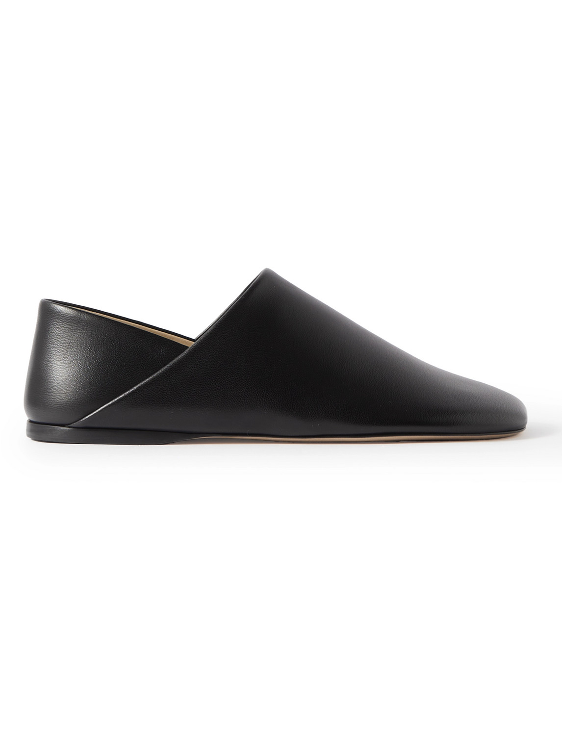 LOEWE TOY COLLAPSIBLE-HEEL LEATHER SLIPPERS