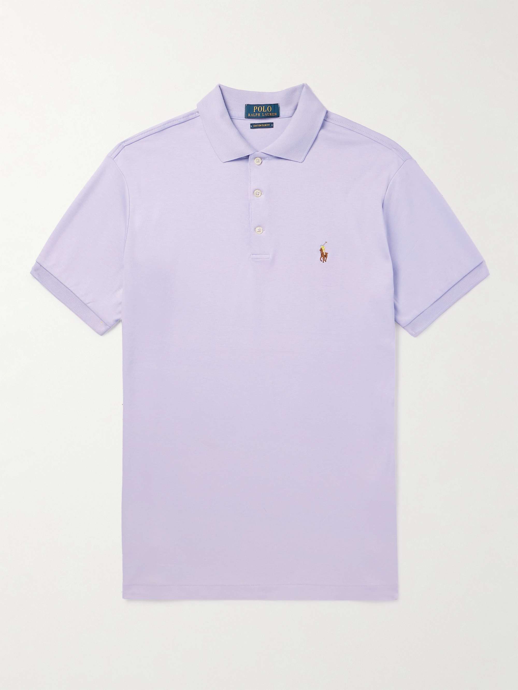 POLO RALPH LAUREN Logo-Embroidered Cotton-Jersey Polo Shirt for Men ...