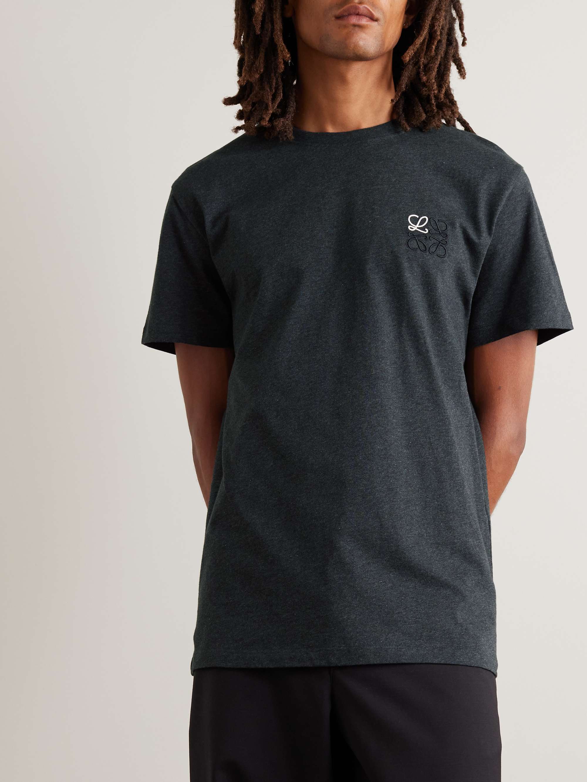LOEWE Logo-Embroidered Cotton-Jersey T-Shirt