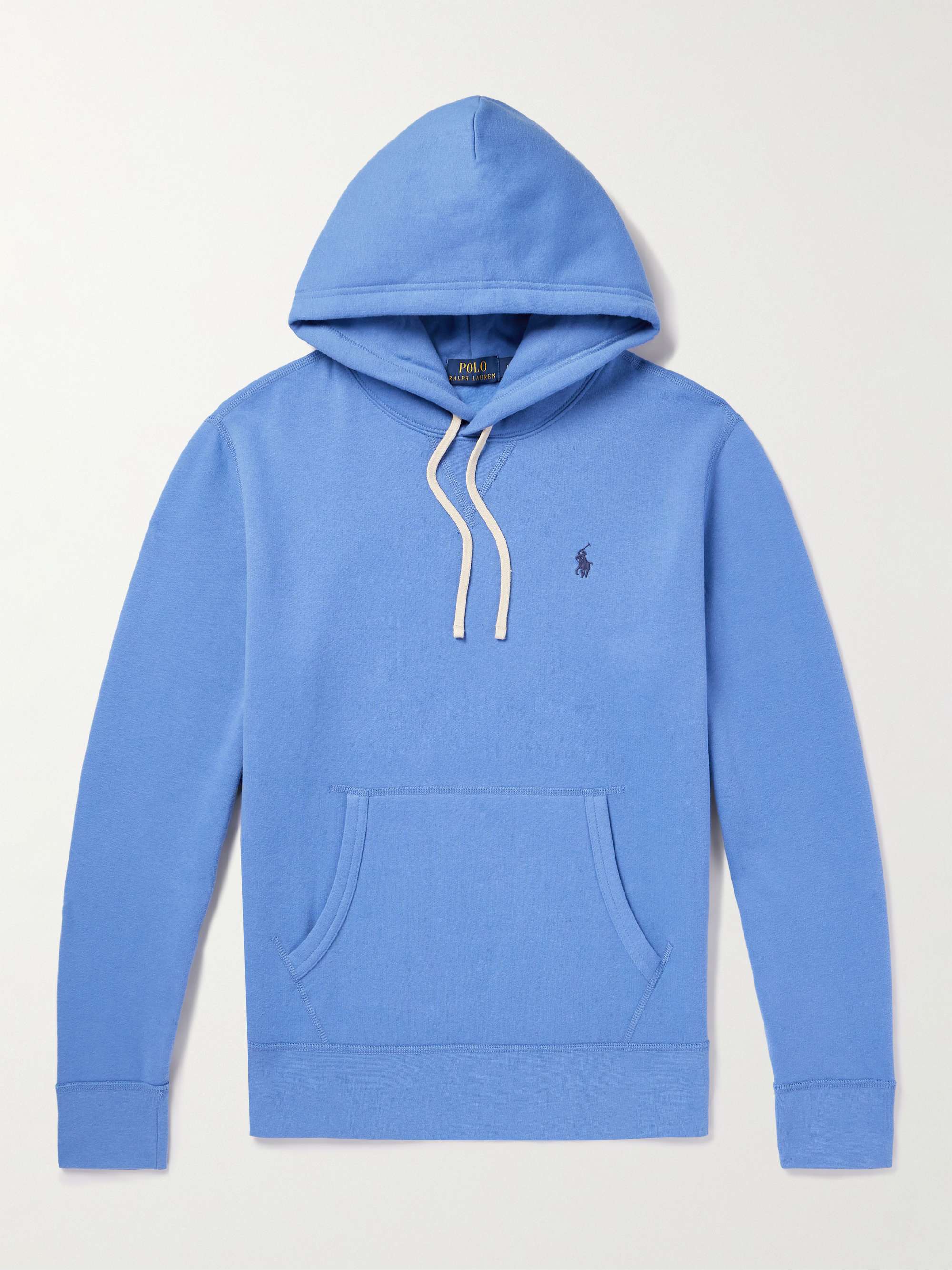 POLO RALPH LAUREN Logo-Embroidered Cotton-Jersey Hoodie for Men | MR PORTER