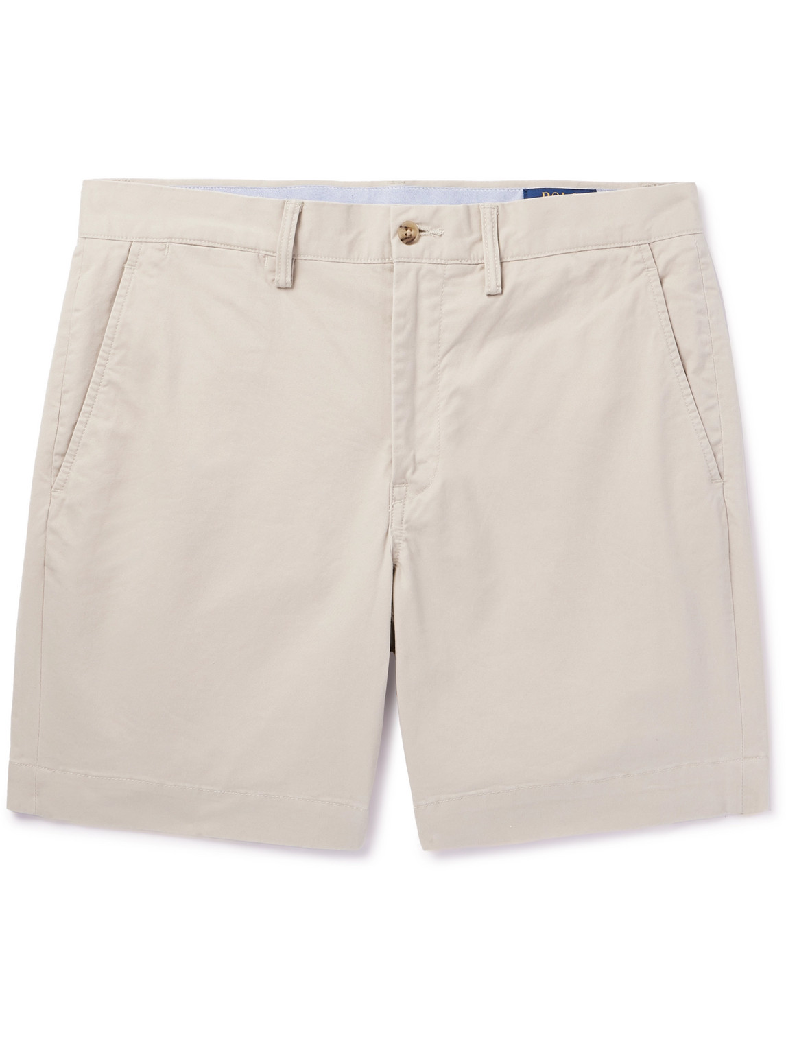 Polo Ralph Lauren Straight-leg Stretch-cotton Twill Shorts In Gray