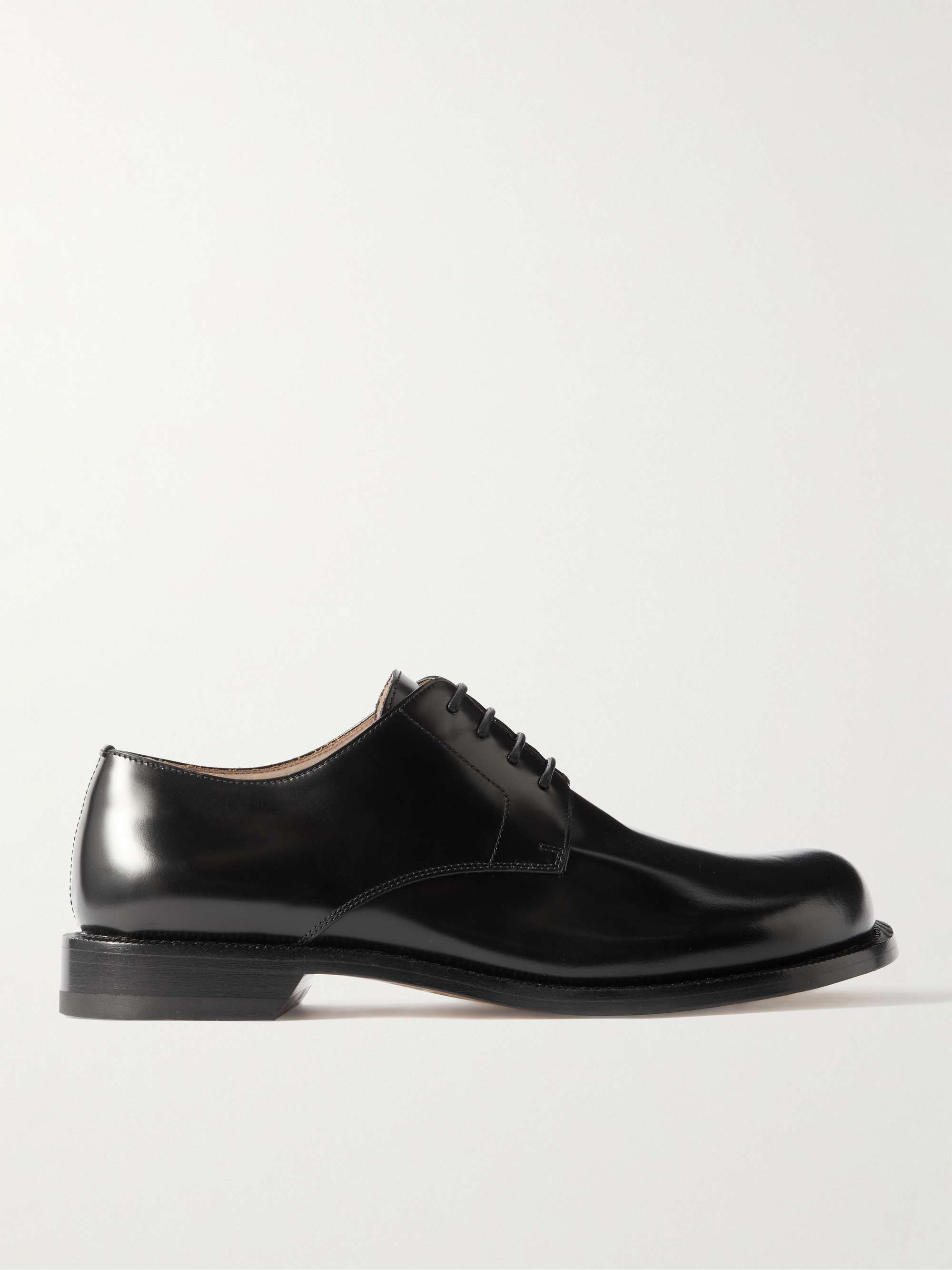 LOEWE Terra Glossed-Leather Derby Shoes for Men | MR PORTER