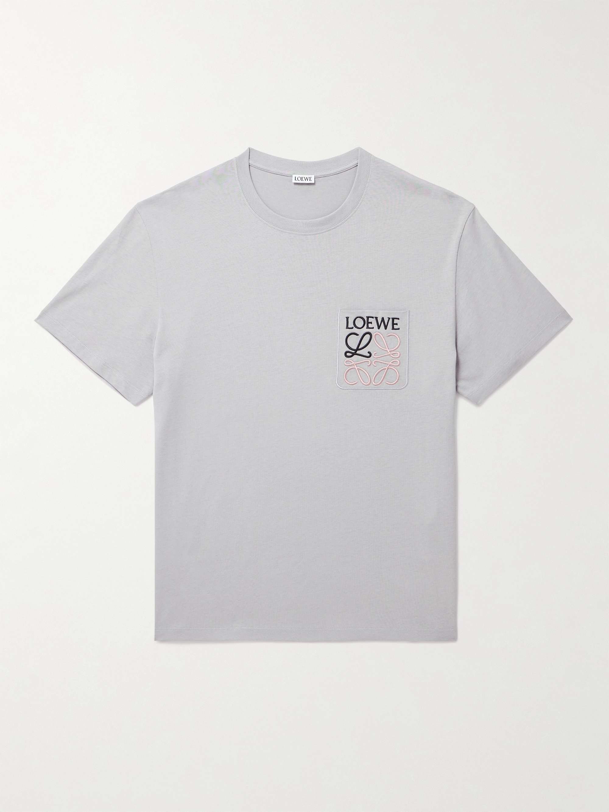 LOEWE Logo-Embroidered Cotton-Jersey T-Shirt for Men | MR PORTER