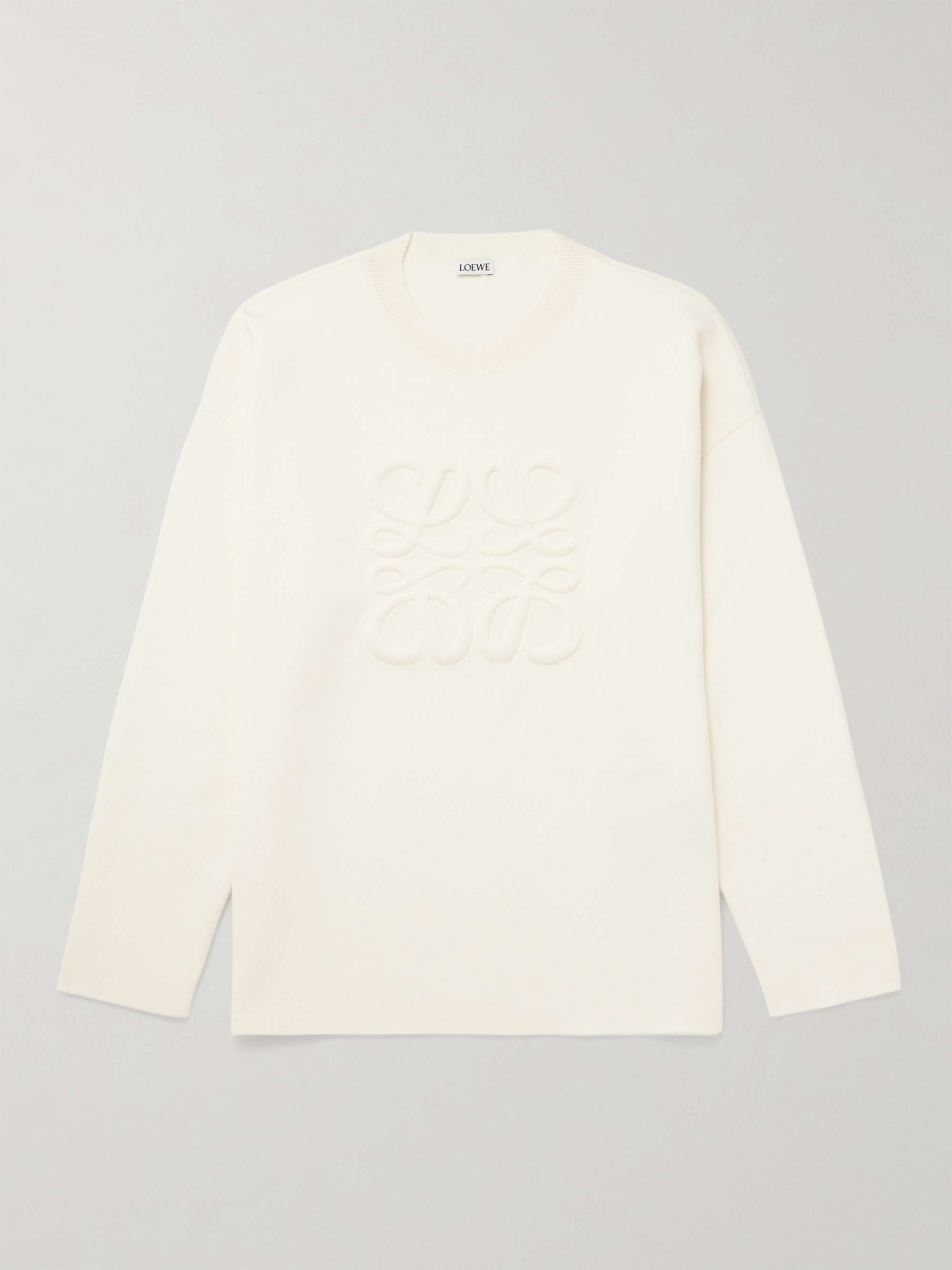 LOEWE Logo-Debossed Wool-Blend Sweater for Men | MR PORTER