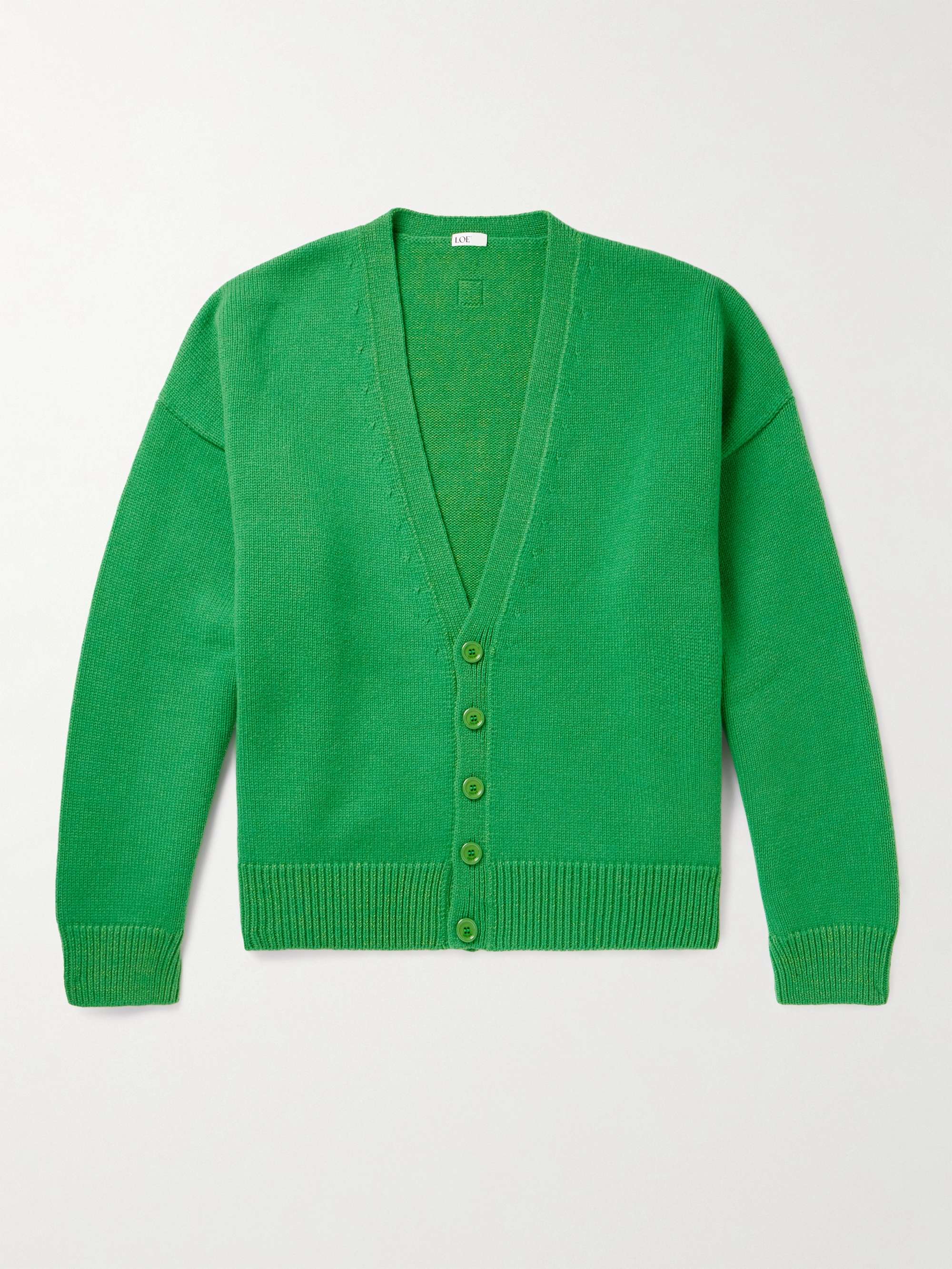 LOEWE Appliquéd Ribbed Wool-Blend Cardigan for Men | MR PORTER