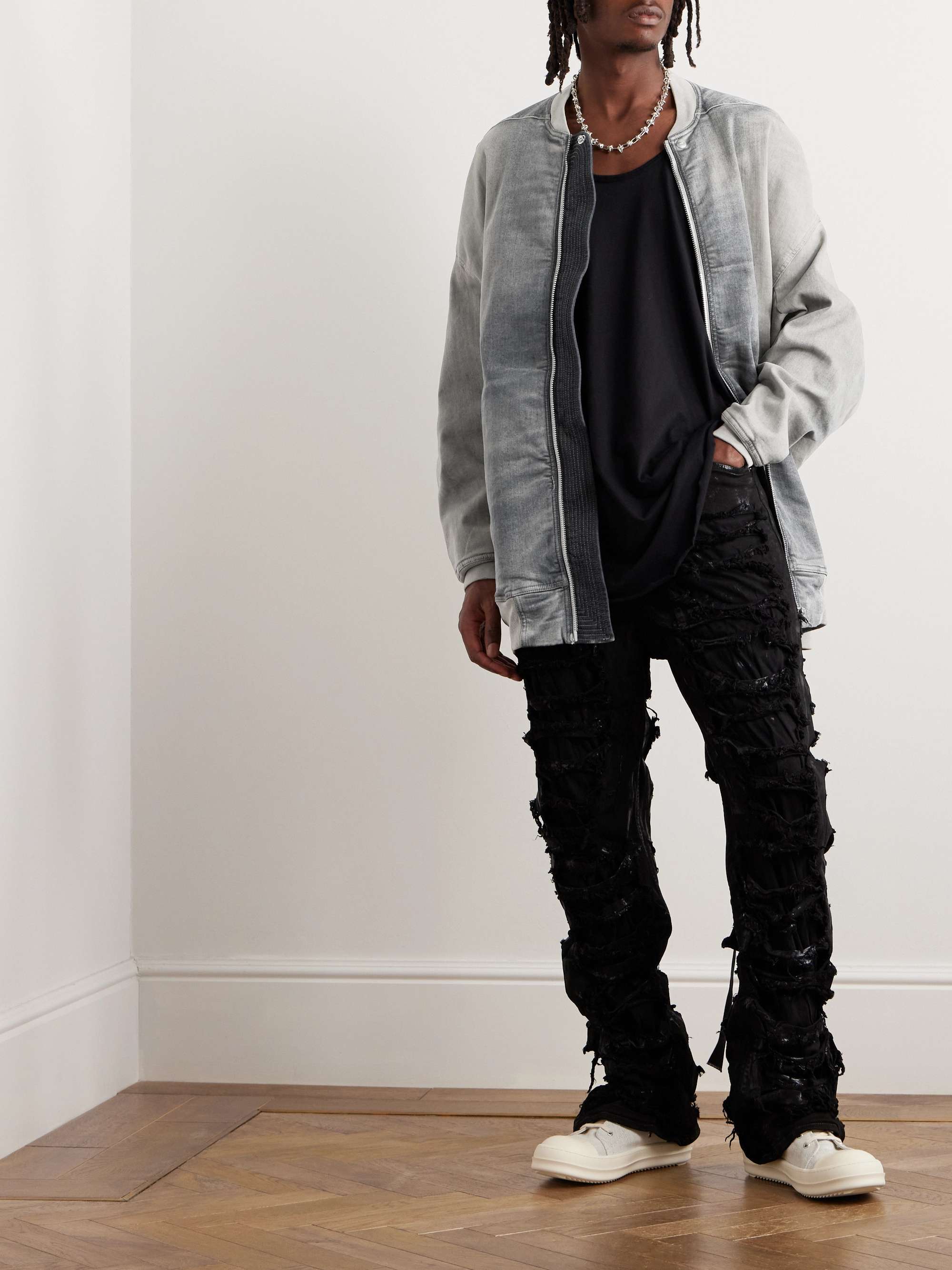 RICKOWENS DRKSHDW GETH CUT PANTS-