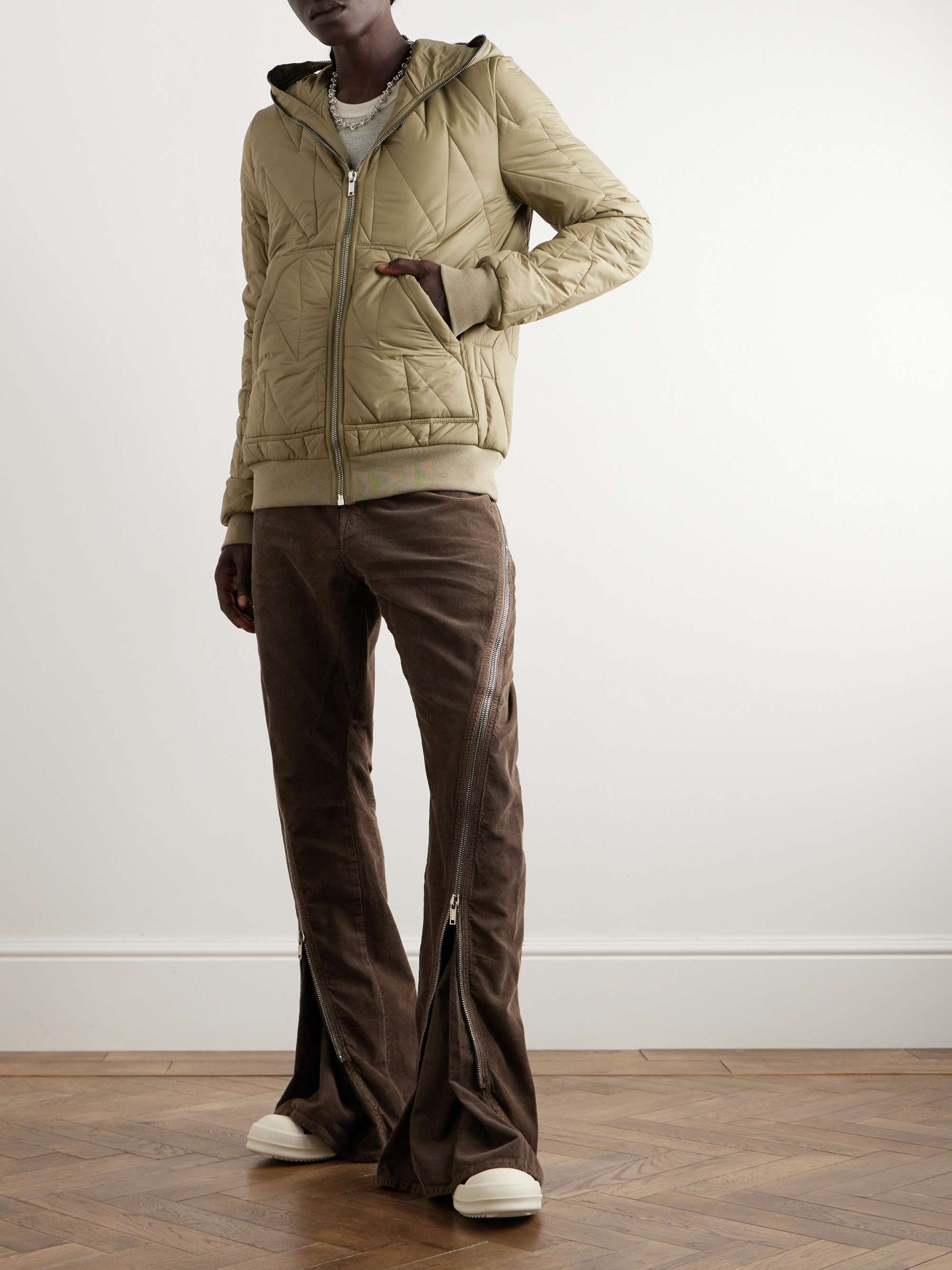 rick owens quilted pants