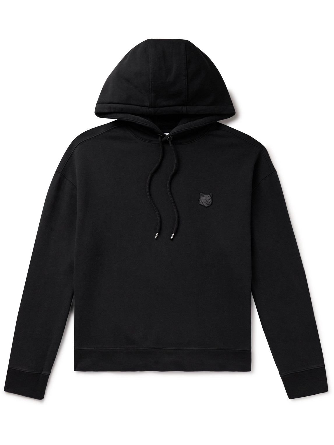Maison Kitsuné Maison Kitsune Black Fox Head Patch Hoodie In Black