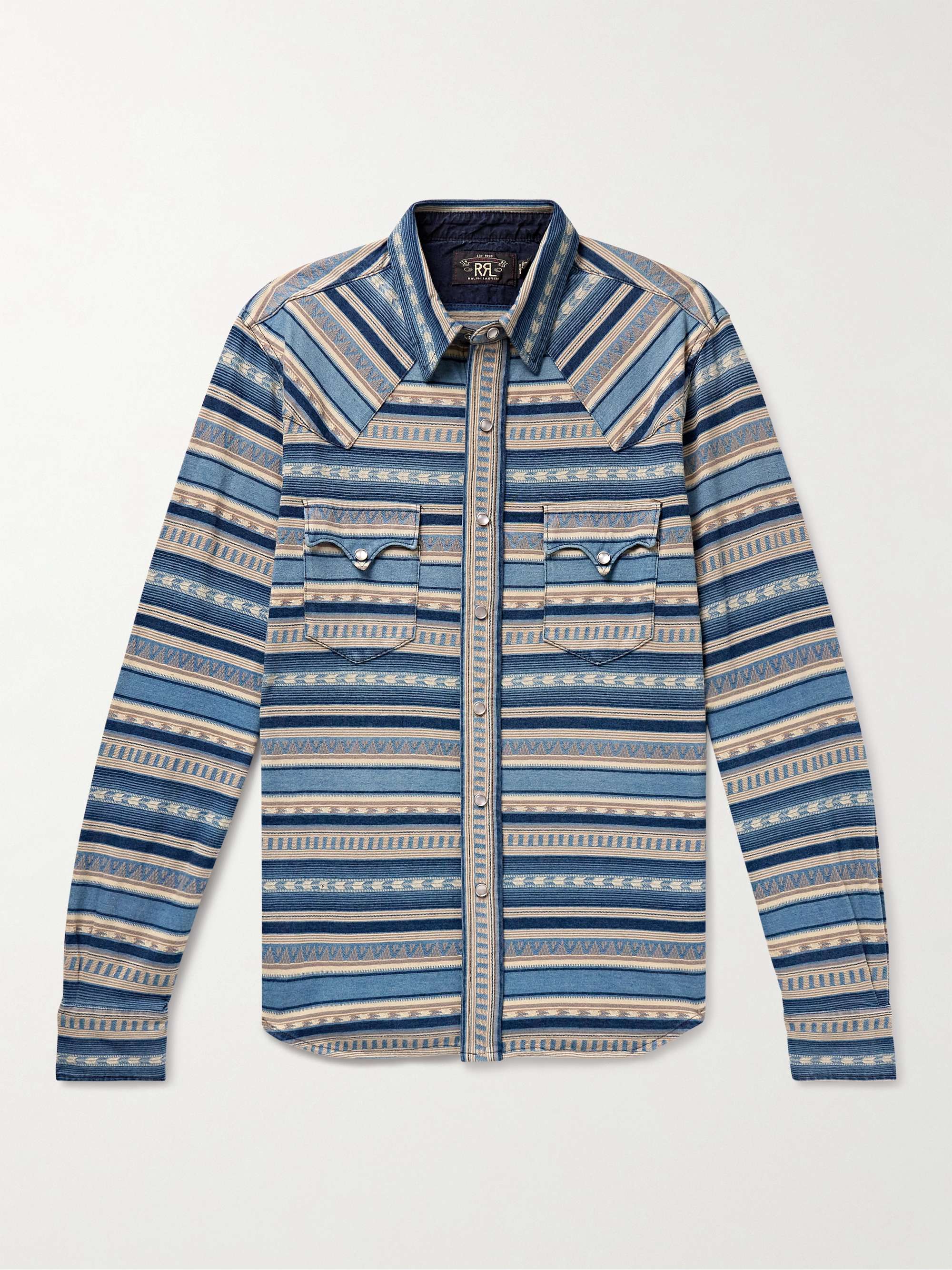 RRL Cotton-Jacquard Western Shirt for Men | MR PORTER