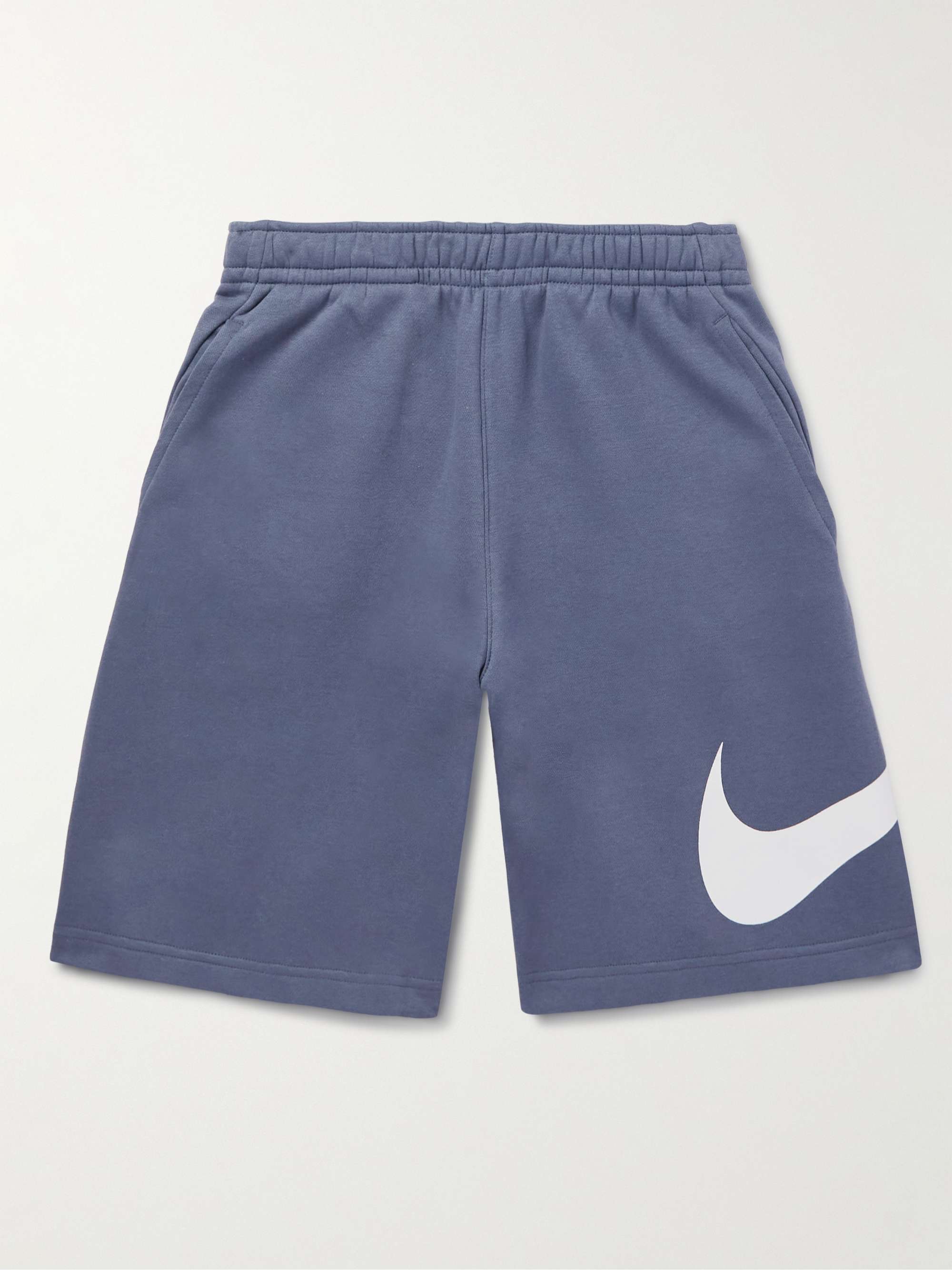 NIKE NSW Straight-Leg Logo-Print Cotton-Blend Jersey Shorts for Men ...