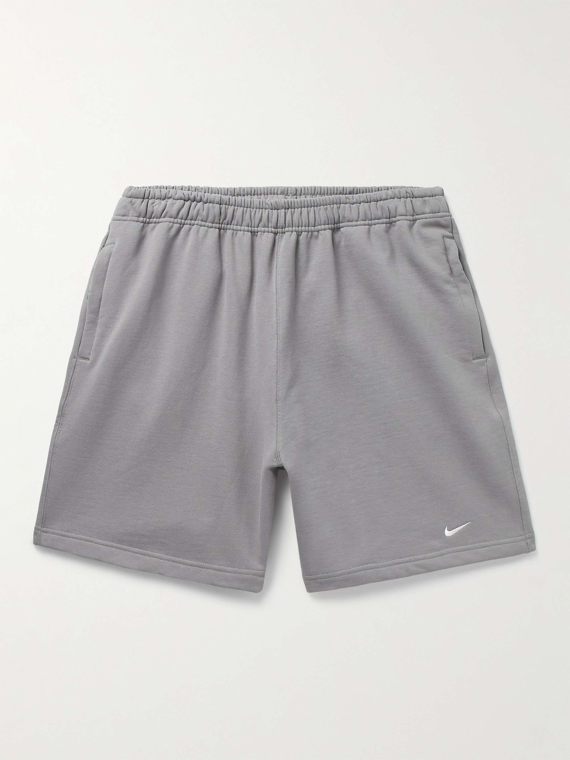 NIKE Solo Swoosh Wide Leg Cotton Blend Jersey Shorts for Men MR