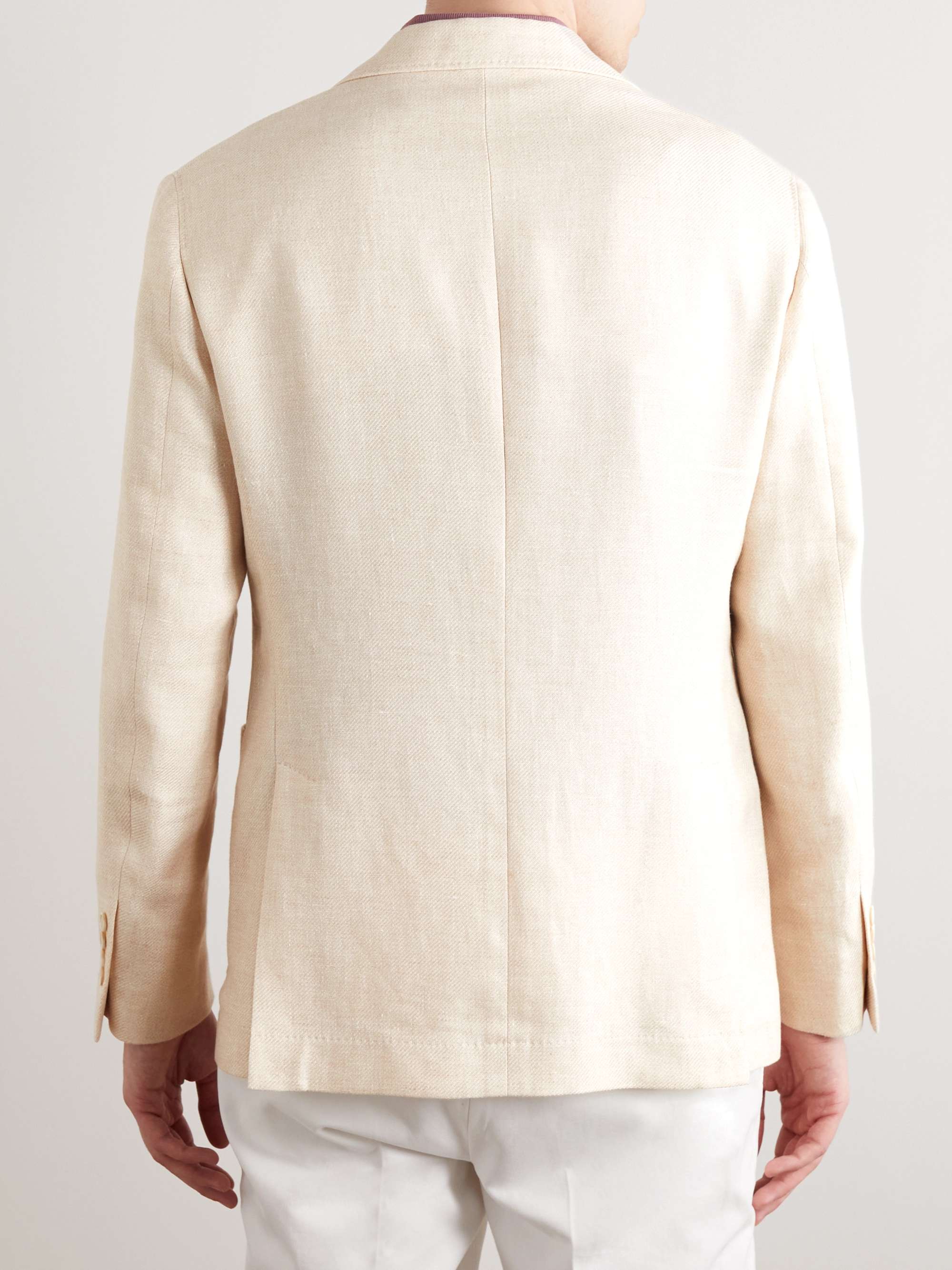 BRUNELLO CUCINELLI Linen, Wool and Silk-Blend Twill Blazer