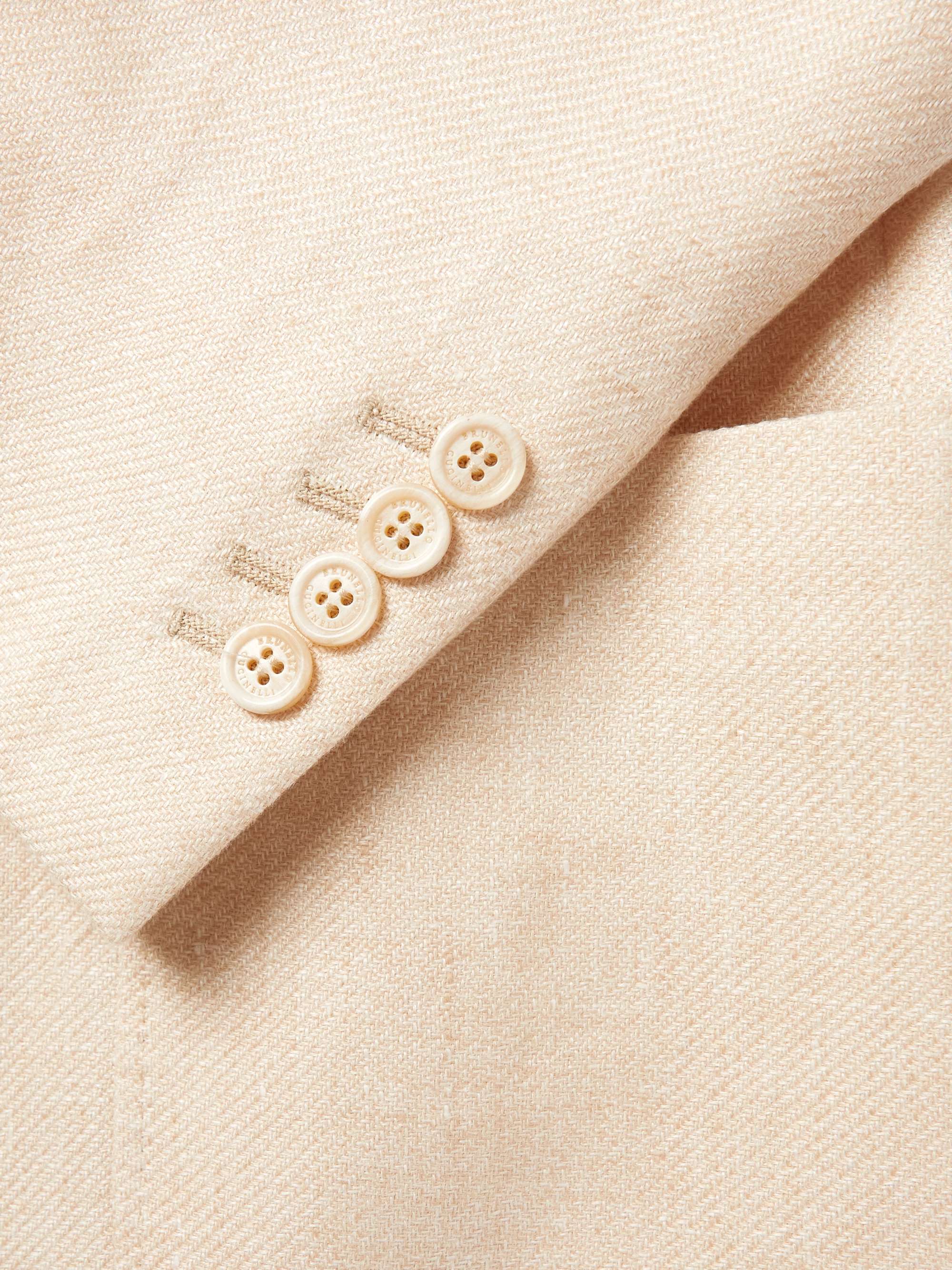 BRUNELLO CUCINELLI Linen, Wool and Silk-Blend Twill Blazer