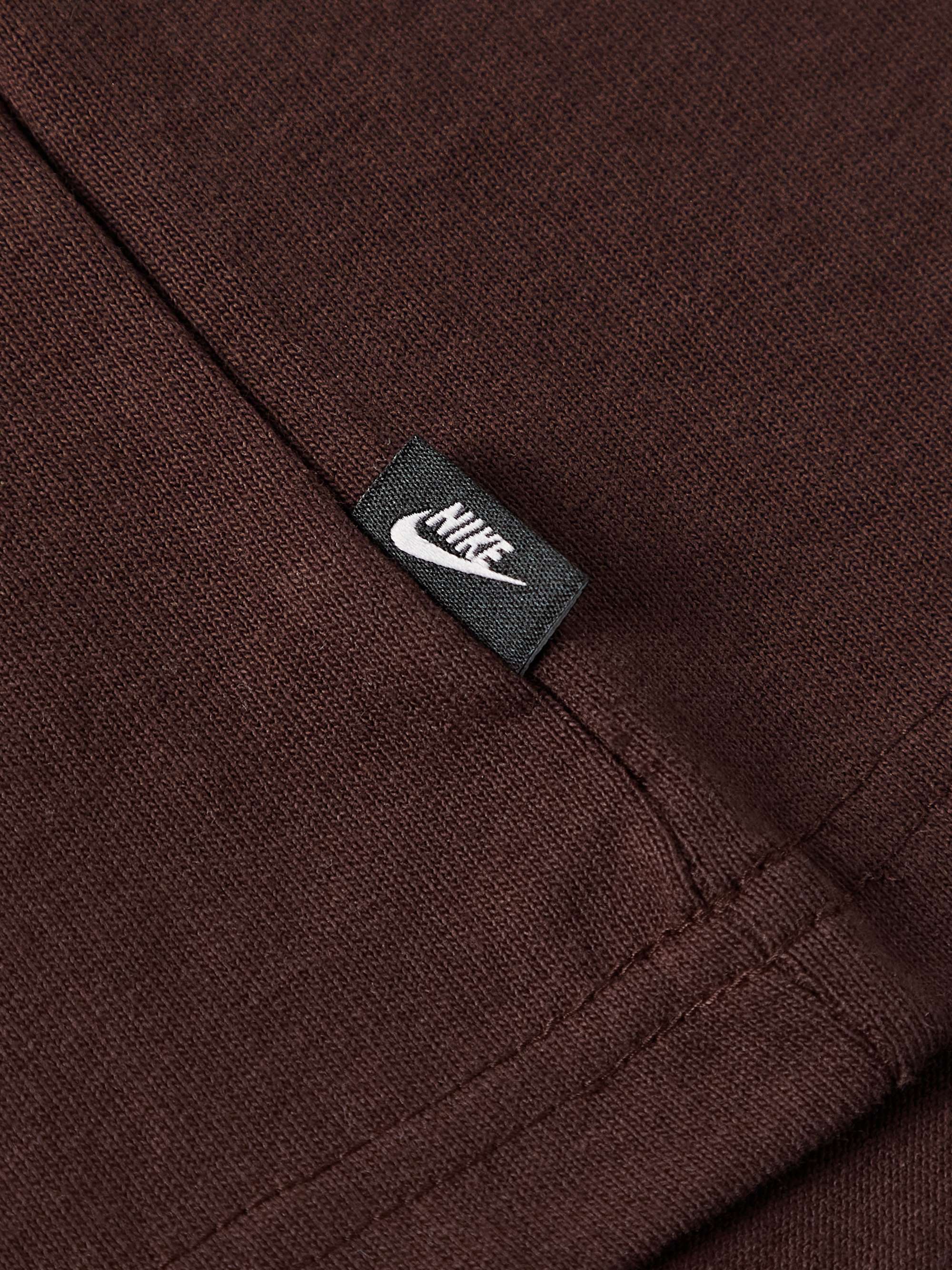 NIKE Sportswear Premium Essentials Logo-Embroidered Cotton-Jersey T ...