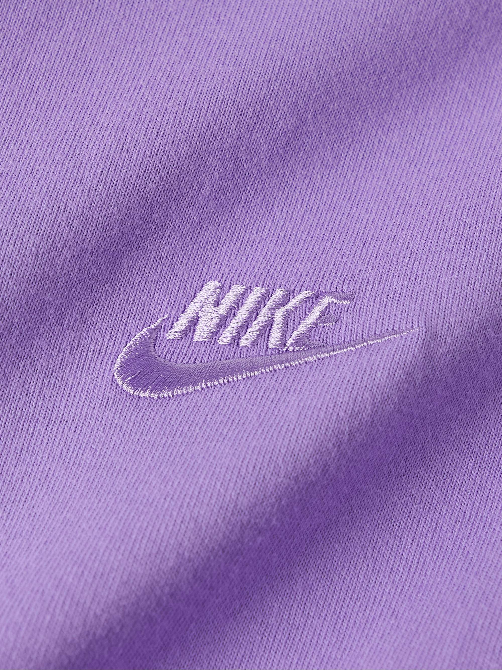 NIKE Sportswear Premium Essentials Logo-Embroidered Cotton-Jersey T-Shirt