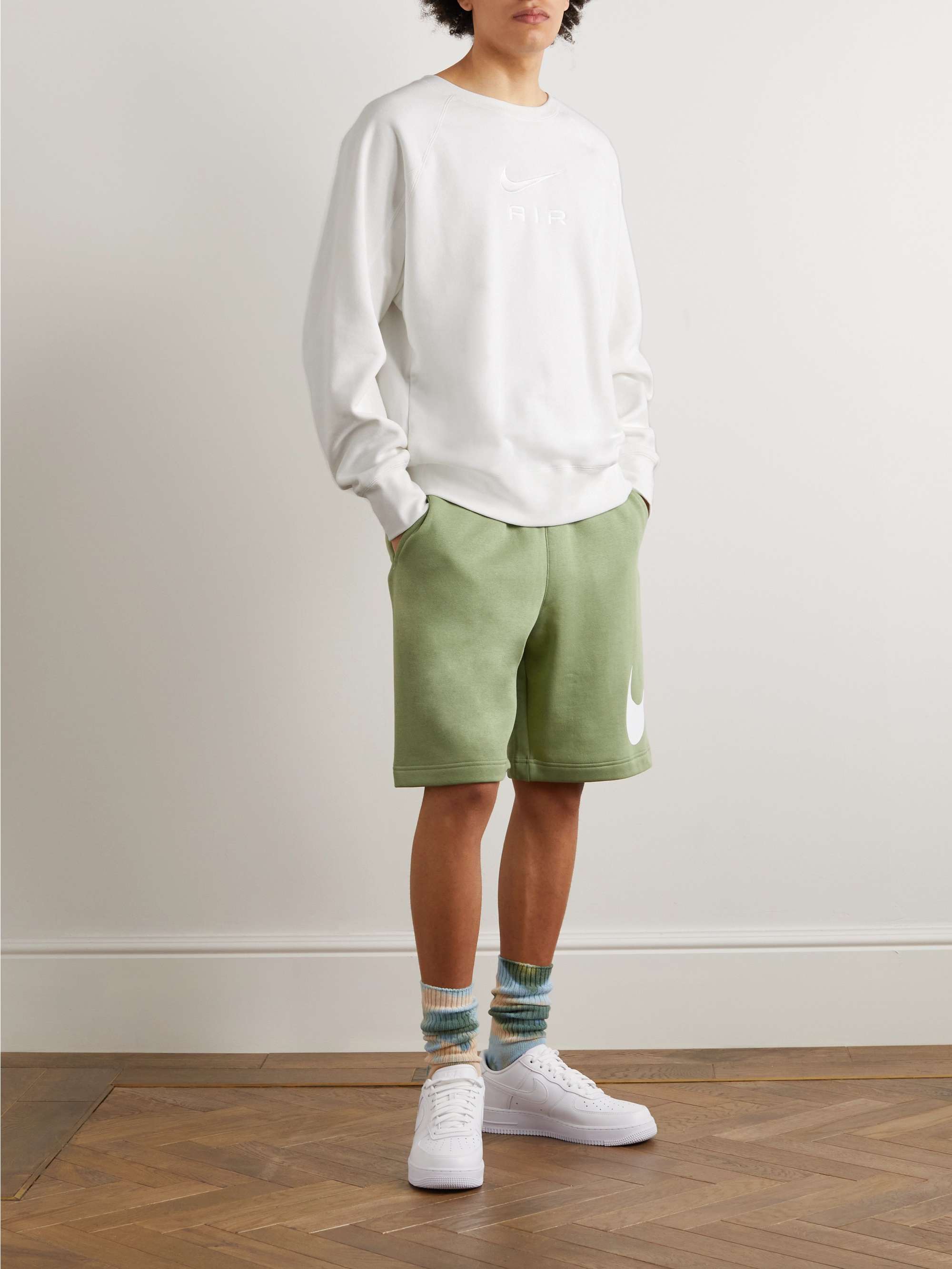 NIKE NSW Air Logo-Embroidered Cotton-Jersey Sweatshirt