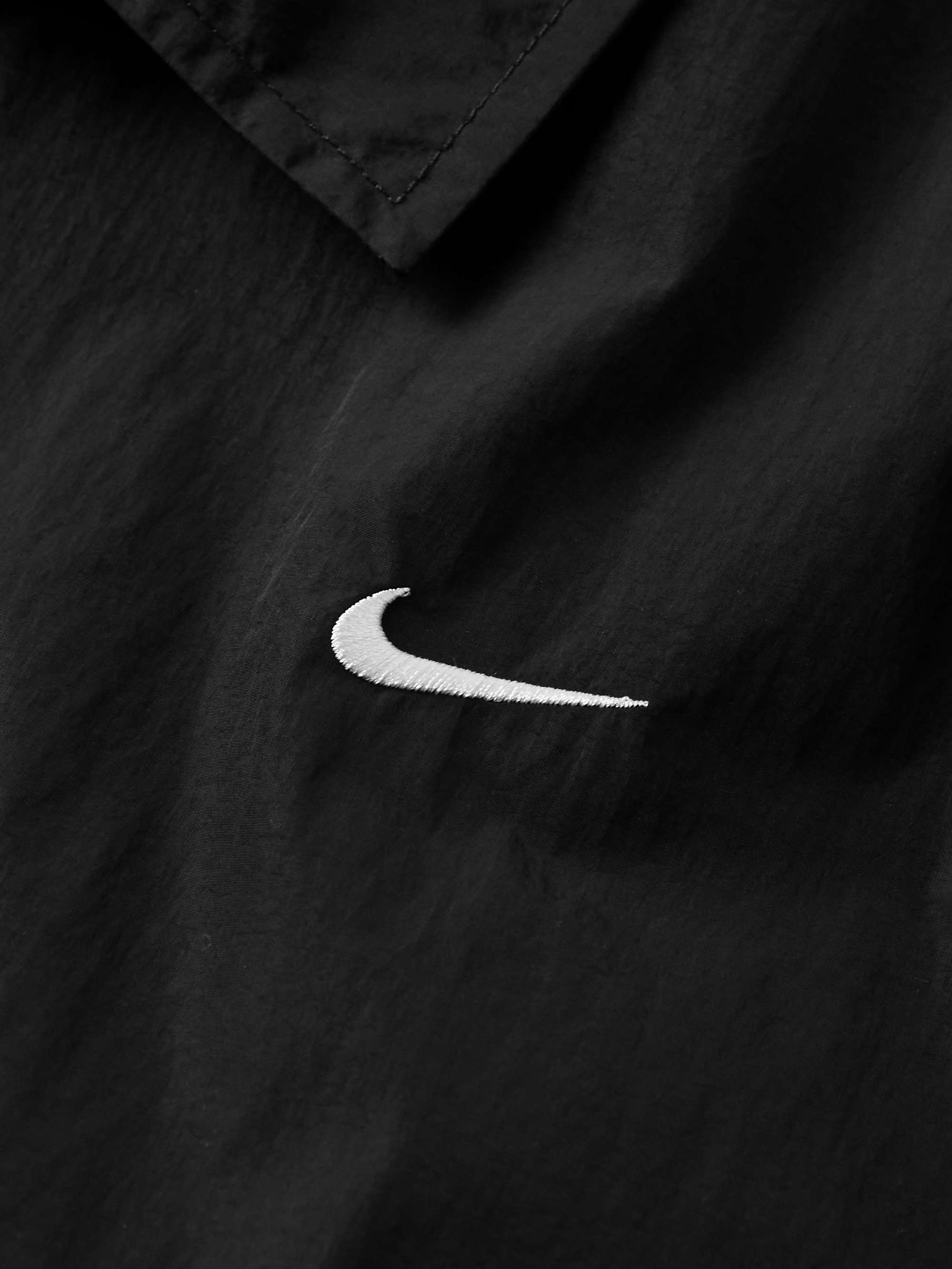 NIKE Logo-Embroidered Shell Coach Jacket