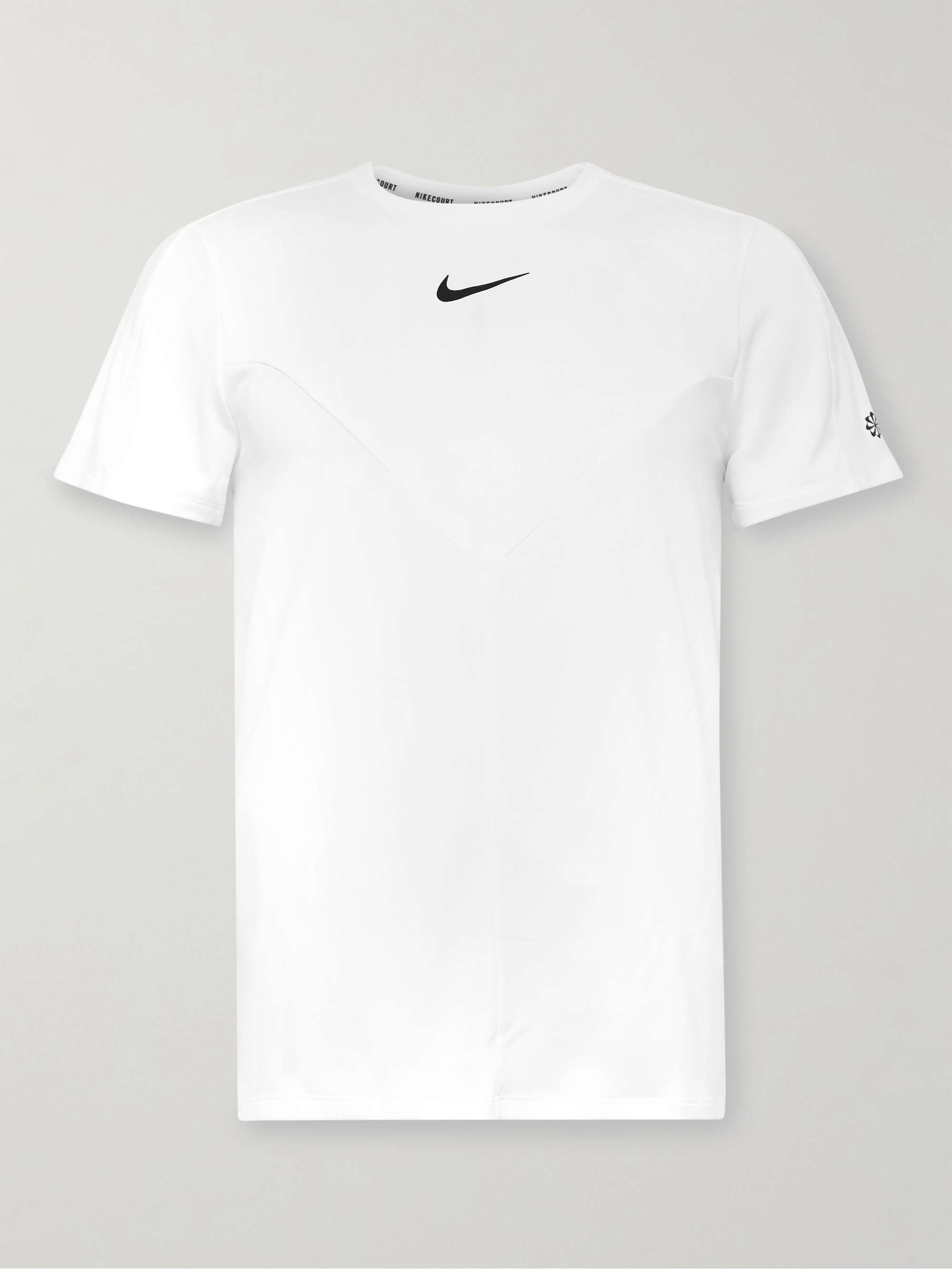 NIKE TENNIS NikeCourt Slam Slim-Fit Logo-Print Dri-FIT T-Shirt for Men ...