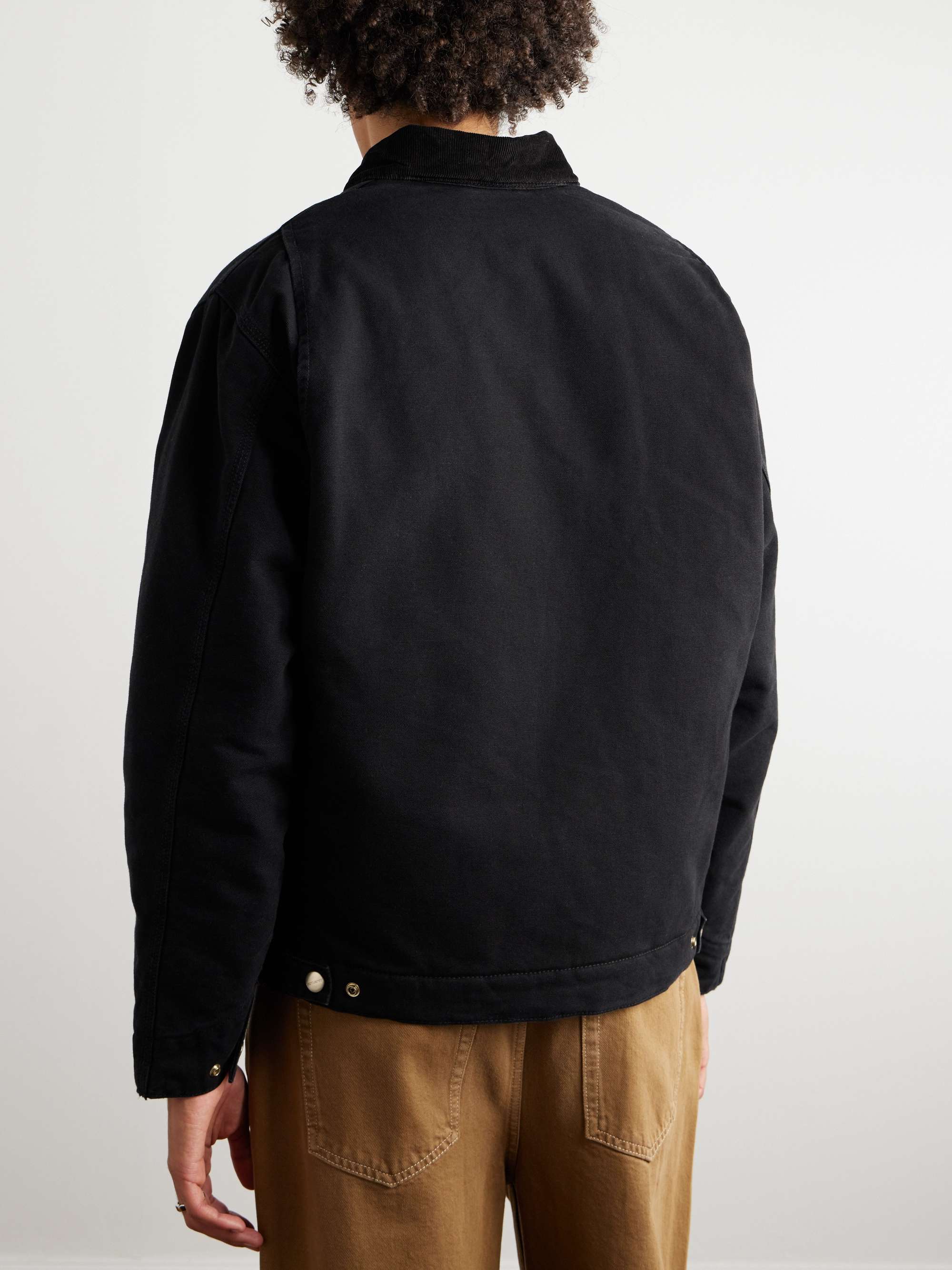 CARHARTT WIP OG Detroit Corduroy-Trimmed Padded Organic Cotton-Canvas Jacket