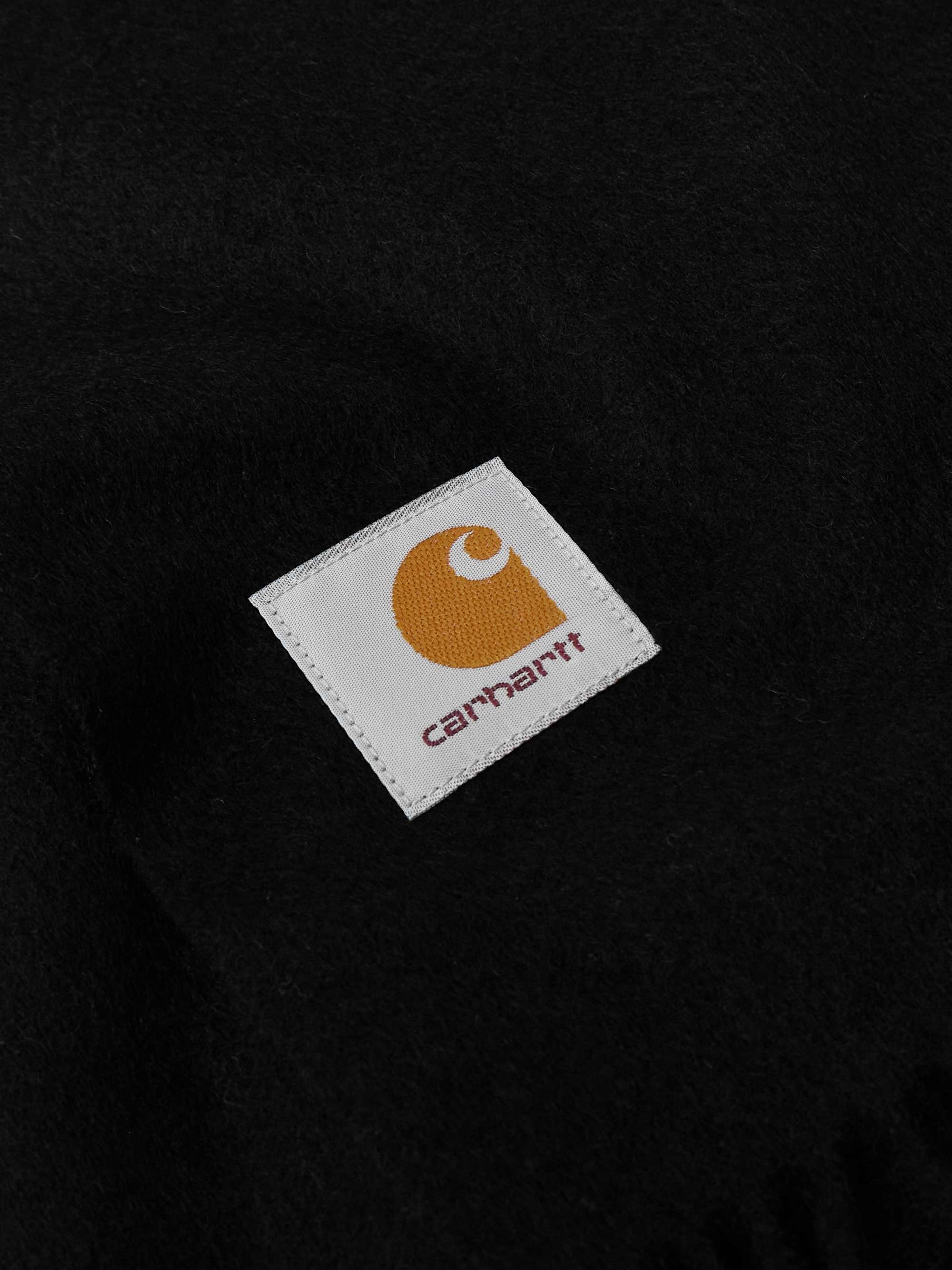 CARHARTT WIP Clan Logo-Appliquéd Fringed Wool Scarf for Men | MR PORTER