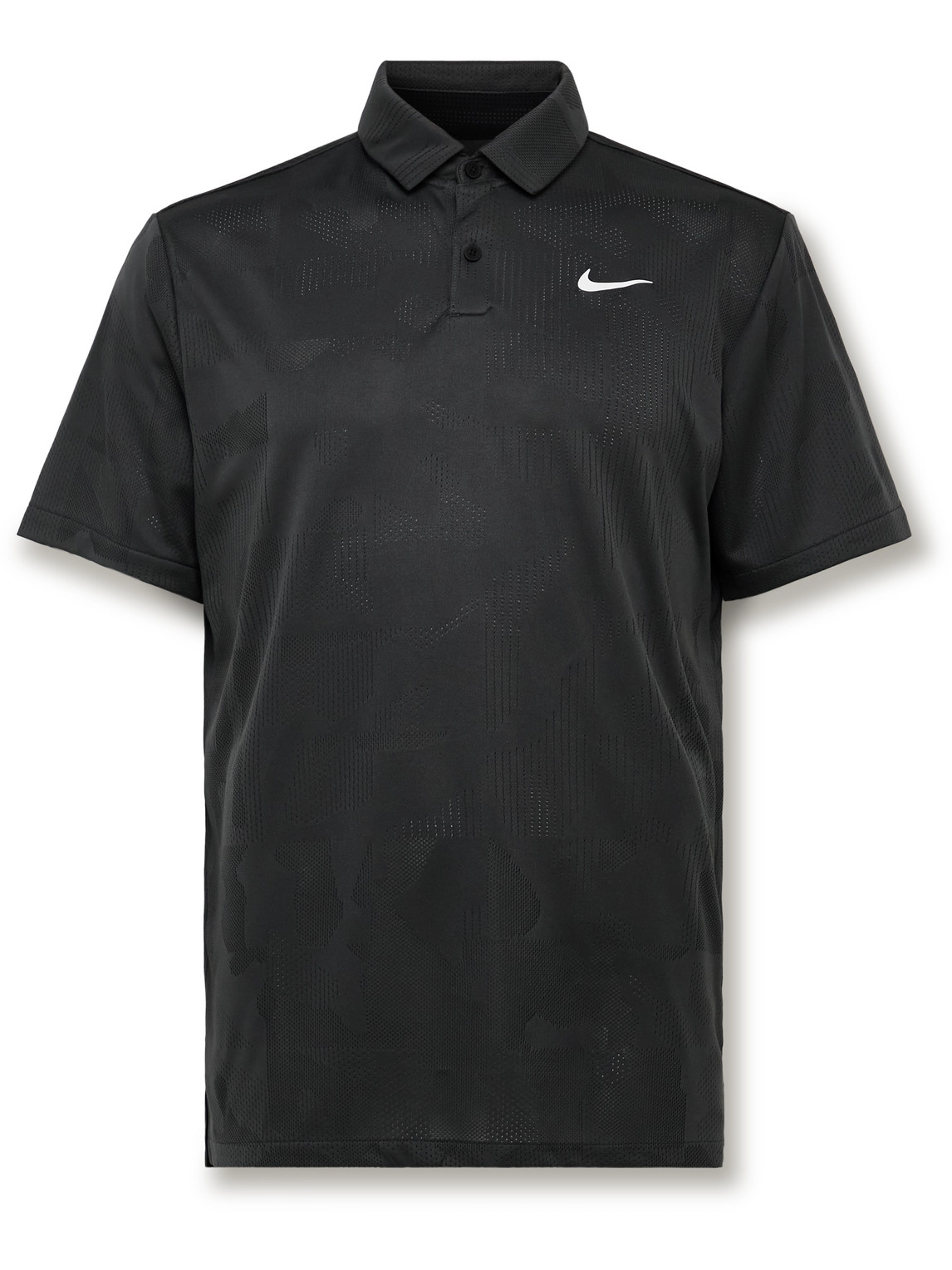 Shop Nike Tour Dri-fit Jacquard Golf Polo Shirt In Black