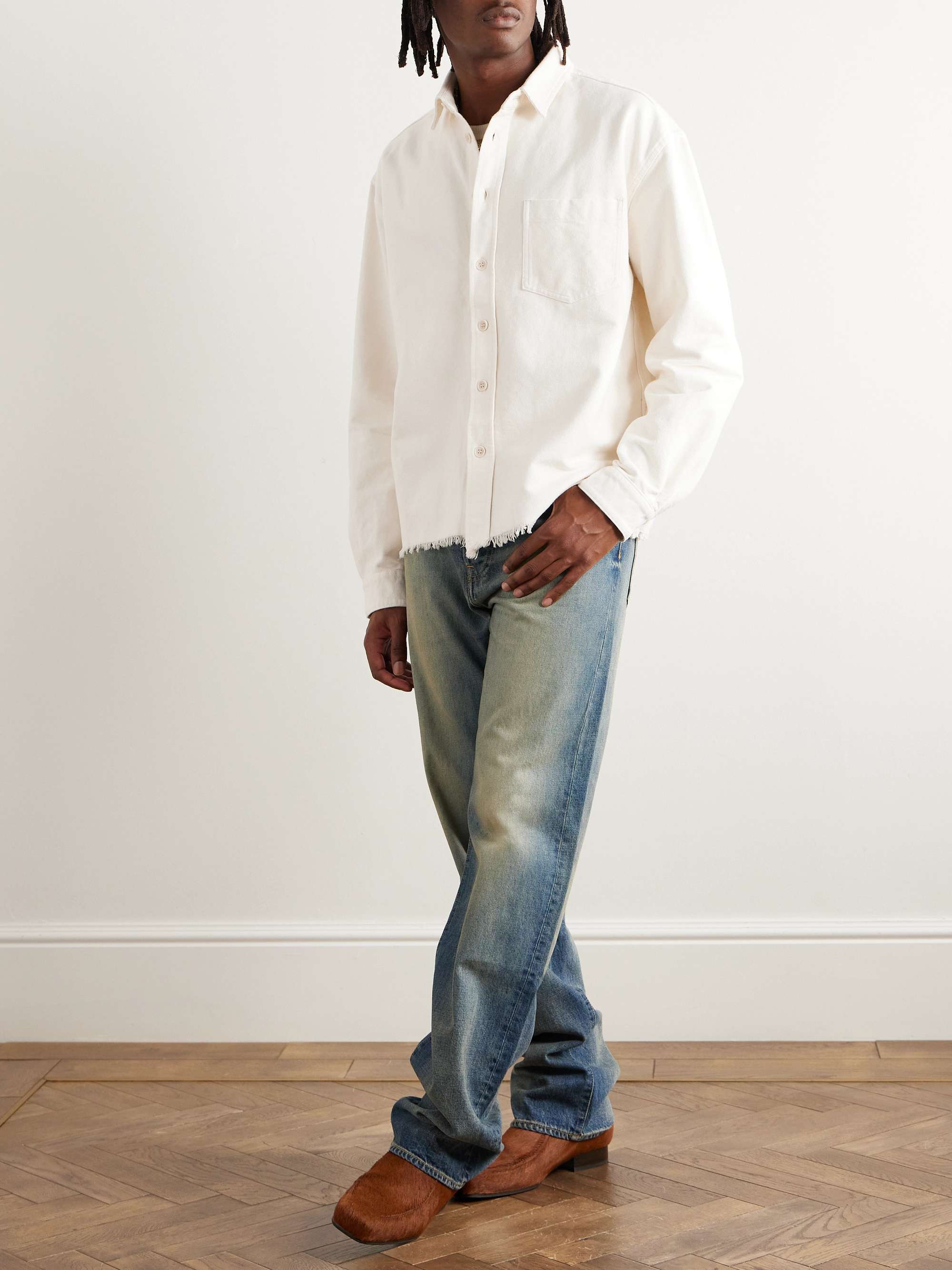 JOHN ELLIOTT Hemi Frayed CottonCanvas Shirt for Men MR PORTER