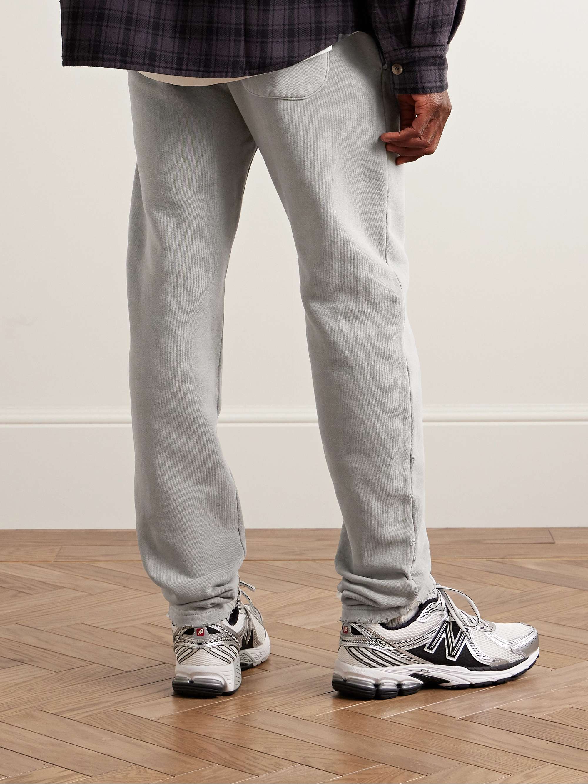 JOHN ELLIOTT Folsom Tapered Distressed CottonJersey Sweatpants for Men