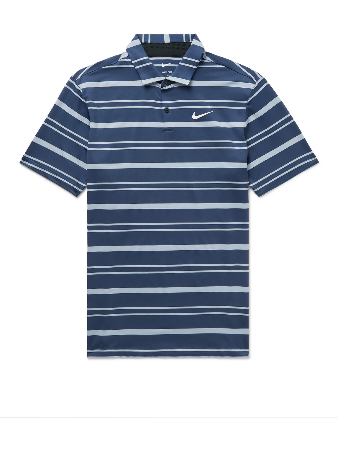 Nike Tour Striped Dri-fit Golf Polo Shirt In Blue
