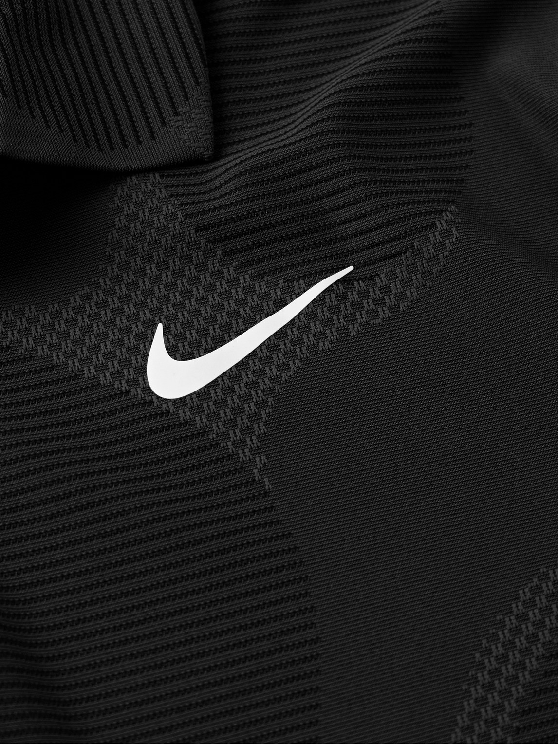 Shop Nike Tour Dri-fit Adv Jacquard Golf Polo Shirt In Black