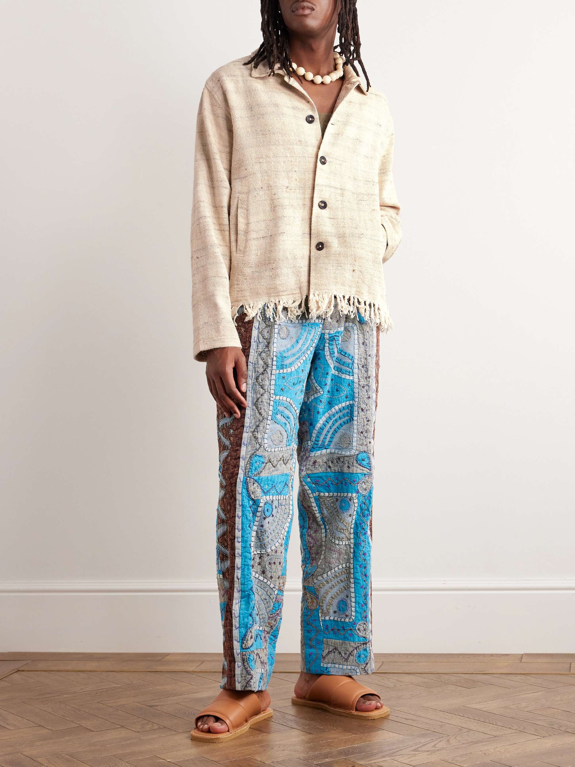 Cropped silk jacket