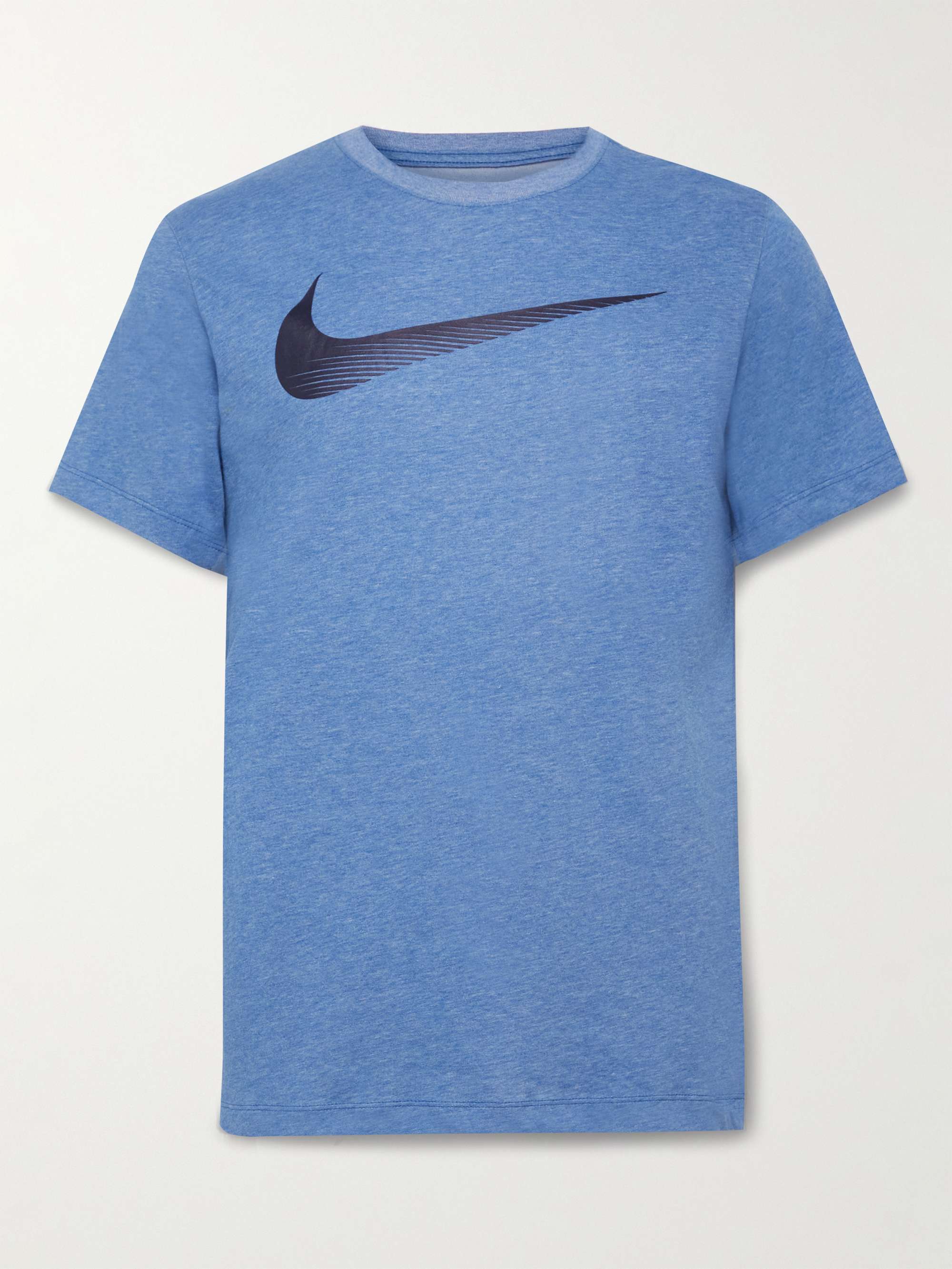 NIKE TRAINING Logo Print Cotton Blend Dri FIT T Shirt for Men MR